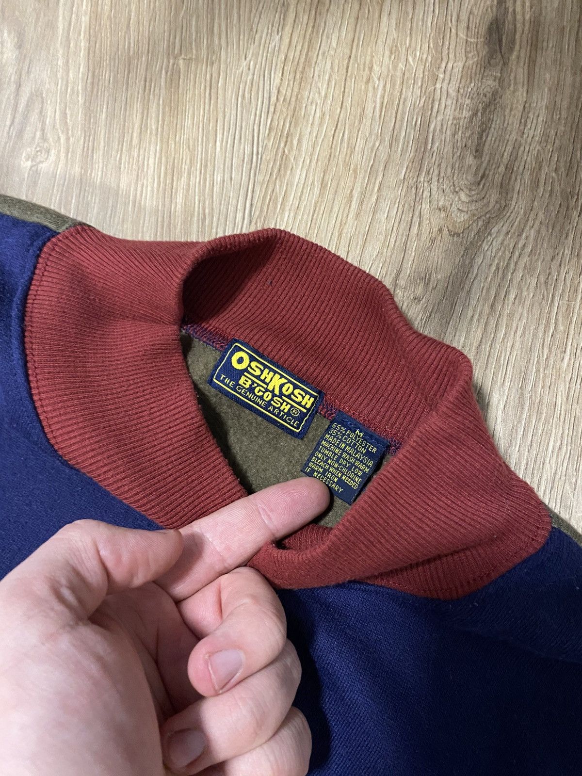 Oshkosh OshKosh Vintage 90’s Multicolour Panelled Sweatshirt Size: M Size US M / EU 48-50 / 2 - 2 Thumbnail