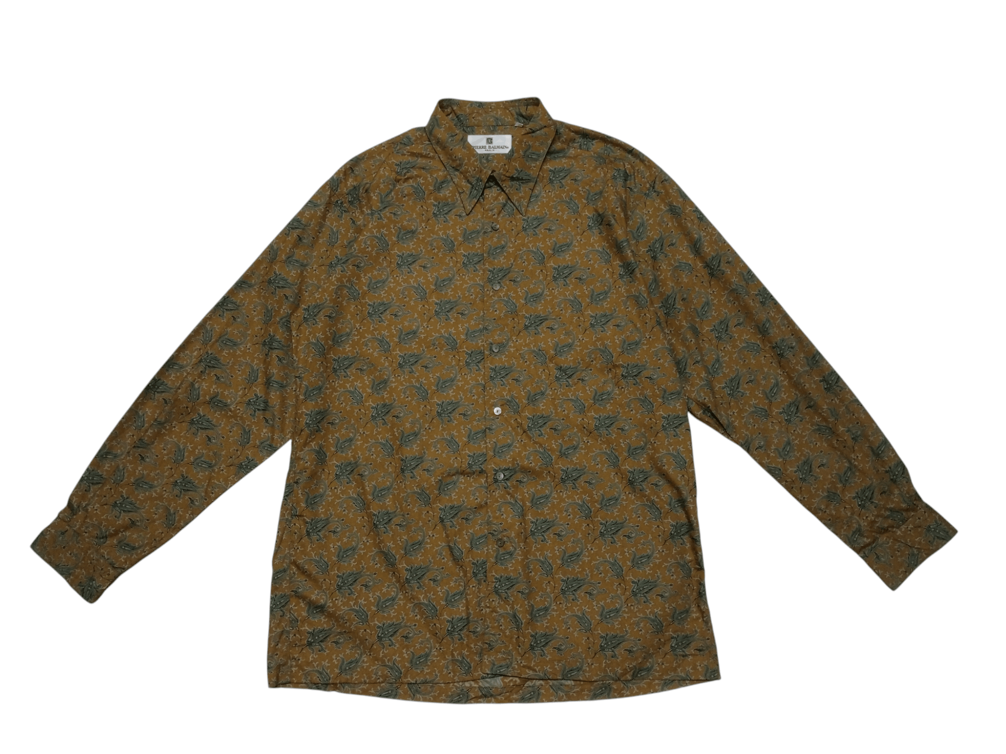 Pierre Balmain × Vintage Rare Vintage Pierre Balmain Paris Bandana Shirt Size US L / EU 52-54 / 3 - 2 Thumbnail