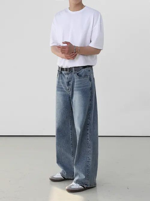 Jean Miyauchi x Nami Blue Baggy Denim Jeans, Wide Leg Loose Jeans Size US 28 / EU 44 - 8 Thumbnail