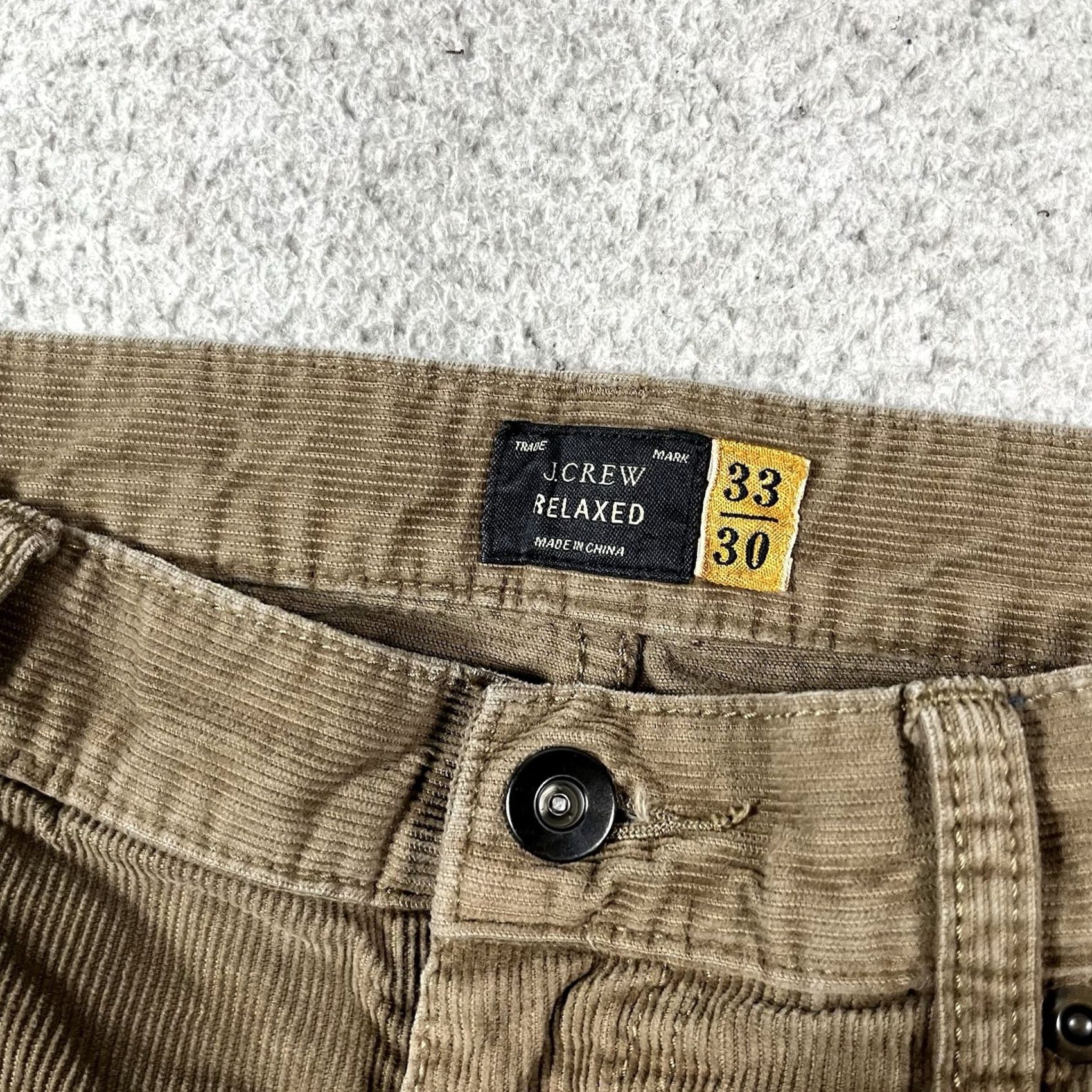 J.Crew J. Crew Pants Mens 33x30 Corduroy Relaxed Fit Straight Leg Cotton Stretch Preppy Chino Casual 90s City Hipster Brown Mens Size US 33 - 2 Thumbnail
