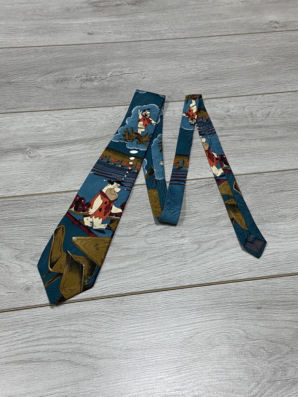 Cartoon Network Flinstones tie over print vintage Size ONE SIZE - 1 Thumbnail