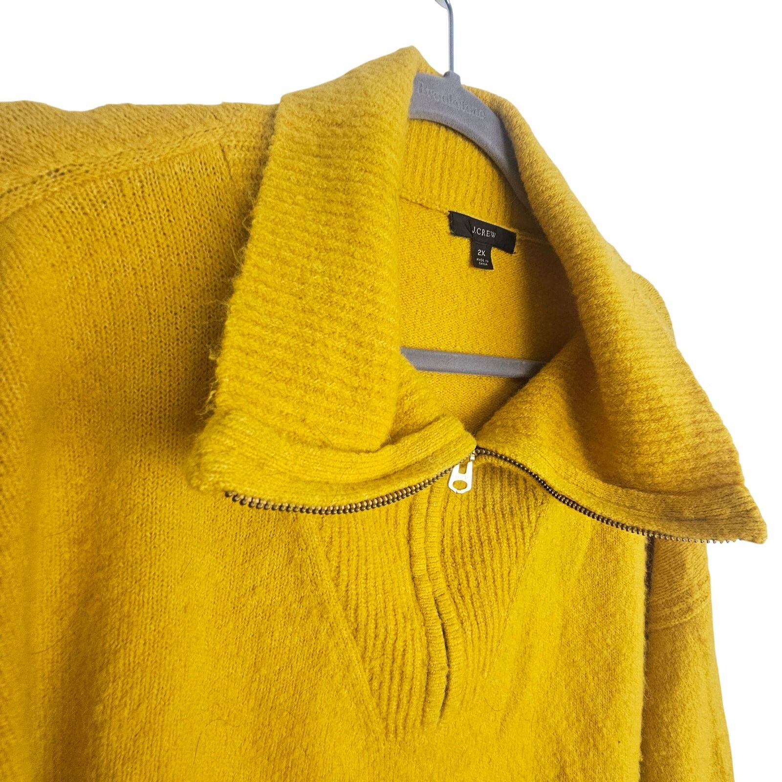 J.Crew J. Crew Womens Wool Alpaca Sweater Plus Size 2X Yellow Size XXL / US 16-18 / IT 52-54 - 6 Thumbnail