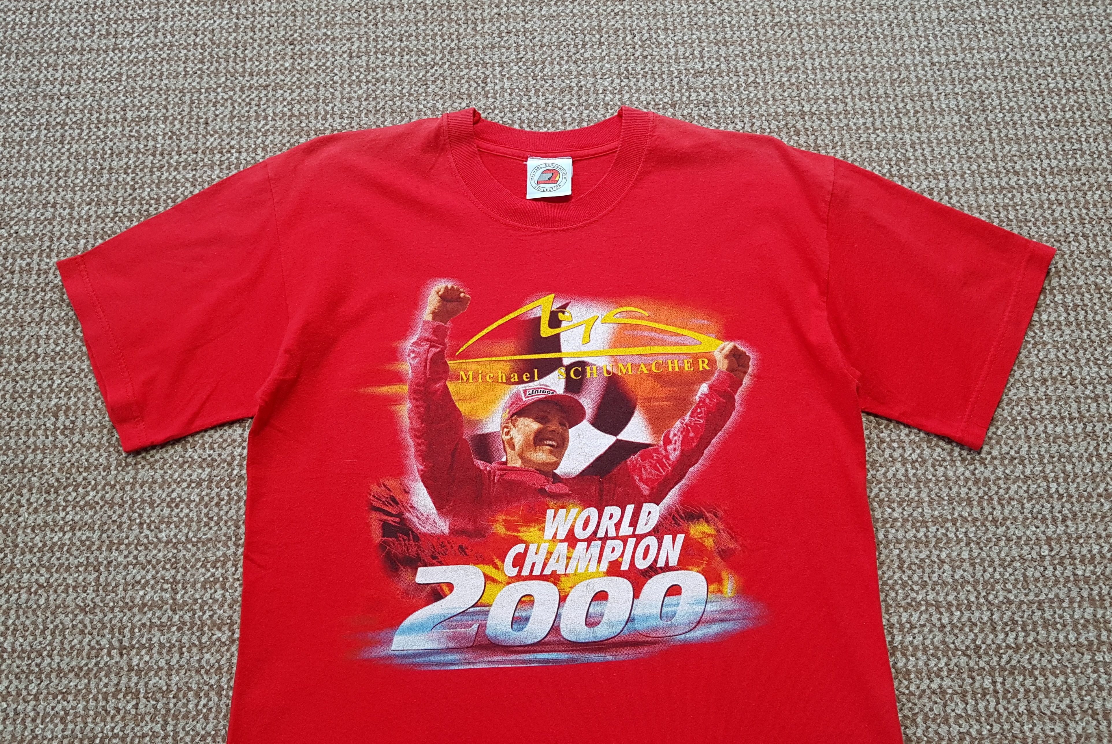 Formula 1 MICHAEL SCHUMACHER F1 2000 CHAMPION FERRARI T SHIRT Size US M / EU 48-50 / 2 - 5 Thumbnail