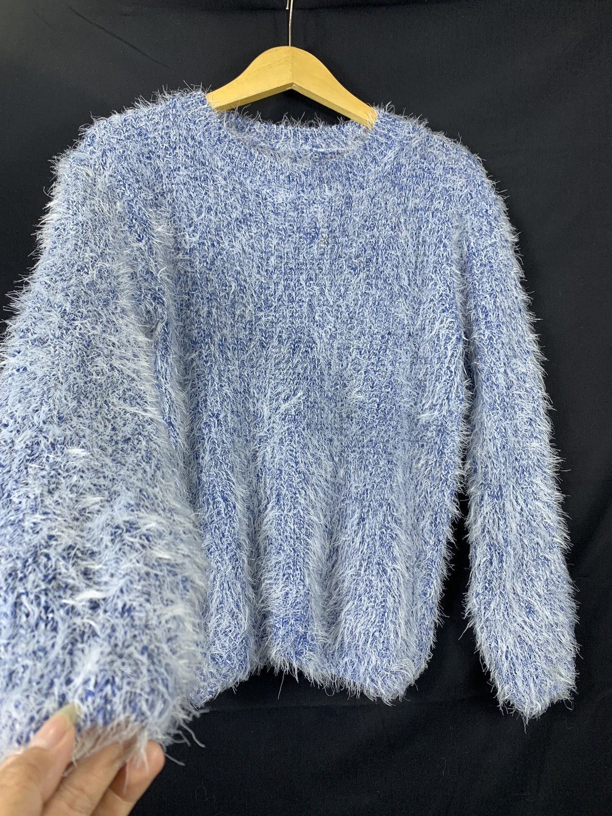 Hysteric Glamour × If Six Was Nine × Japanese Brand Y2k Undefined fuzzy mohair blue sweater Size US M / EU 48-50 / 2 - 4 Thumbnail