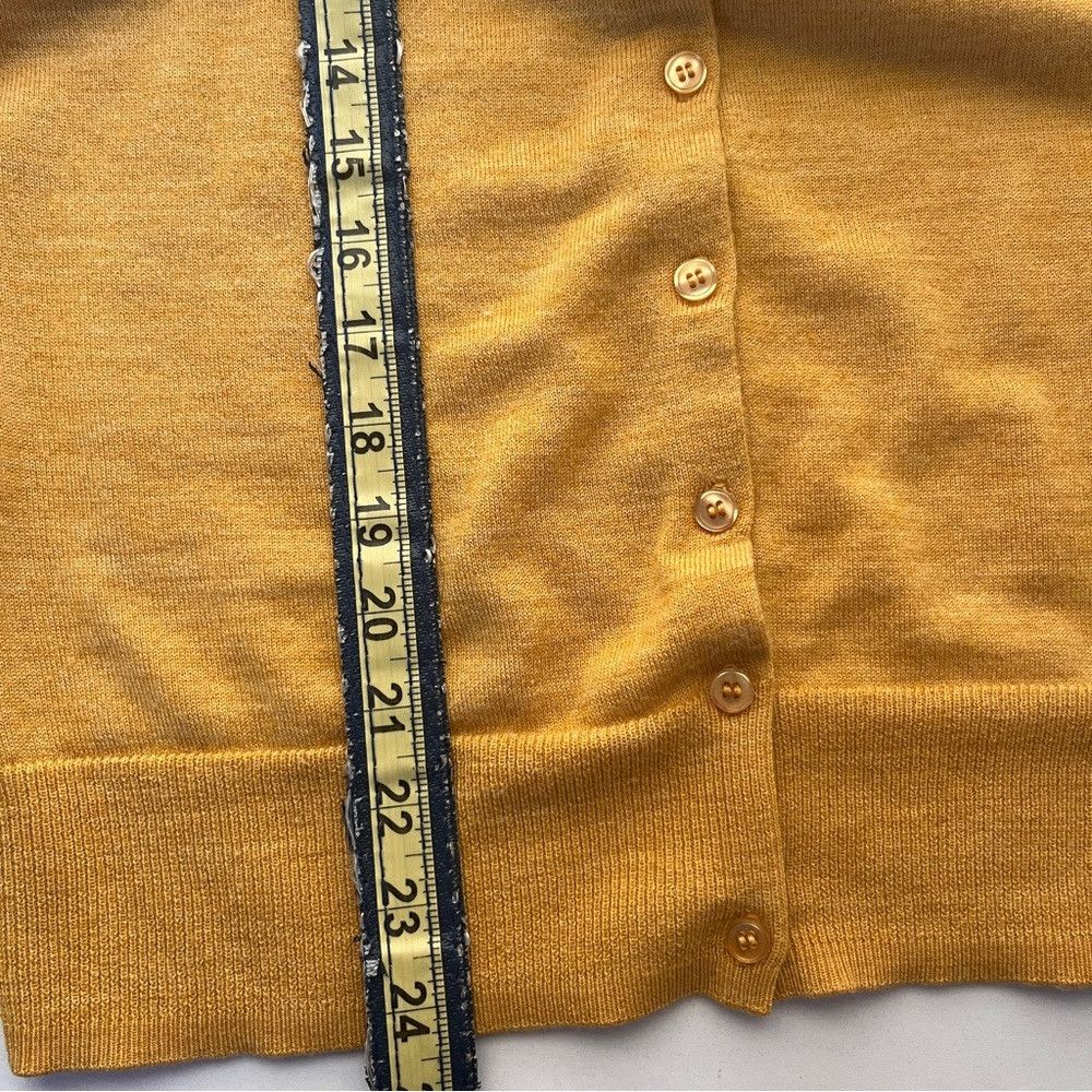 Designer The Limited Lightweight Crewneck Cardigan Yellow Large Size L / US 10 / IT 46 - 8 Thumbnail