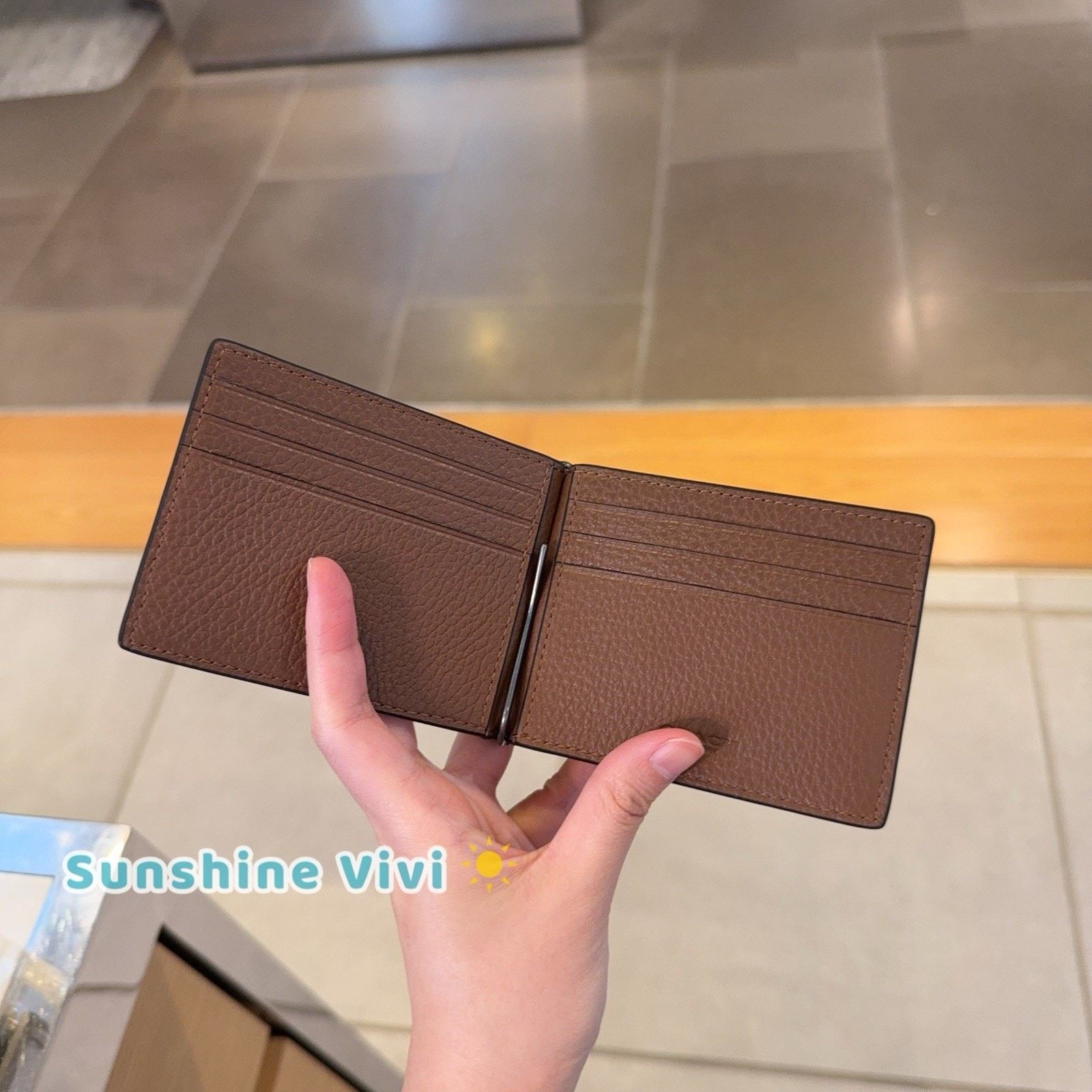 Coach NWT Coach Money Clip Billfold Wallet CH090 Leather SADDLE Size ONE SIZE - 2 Thumbnail