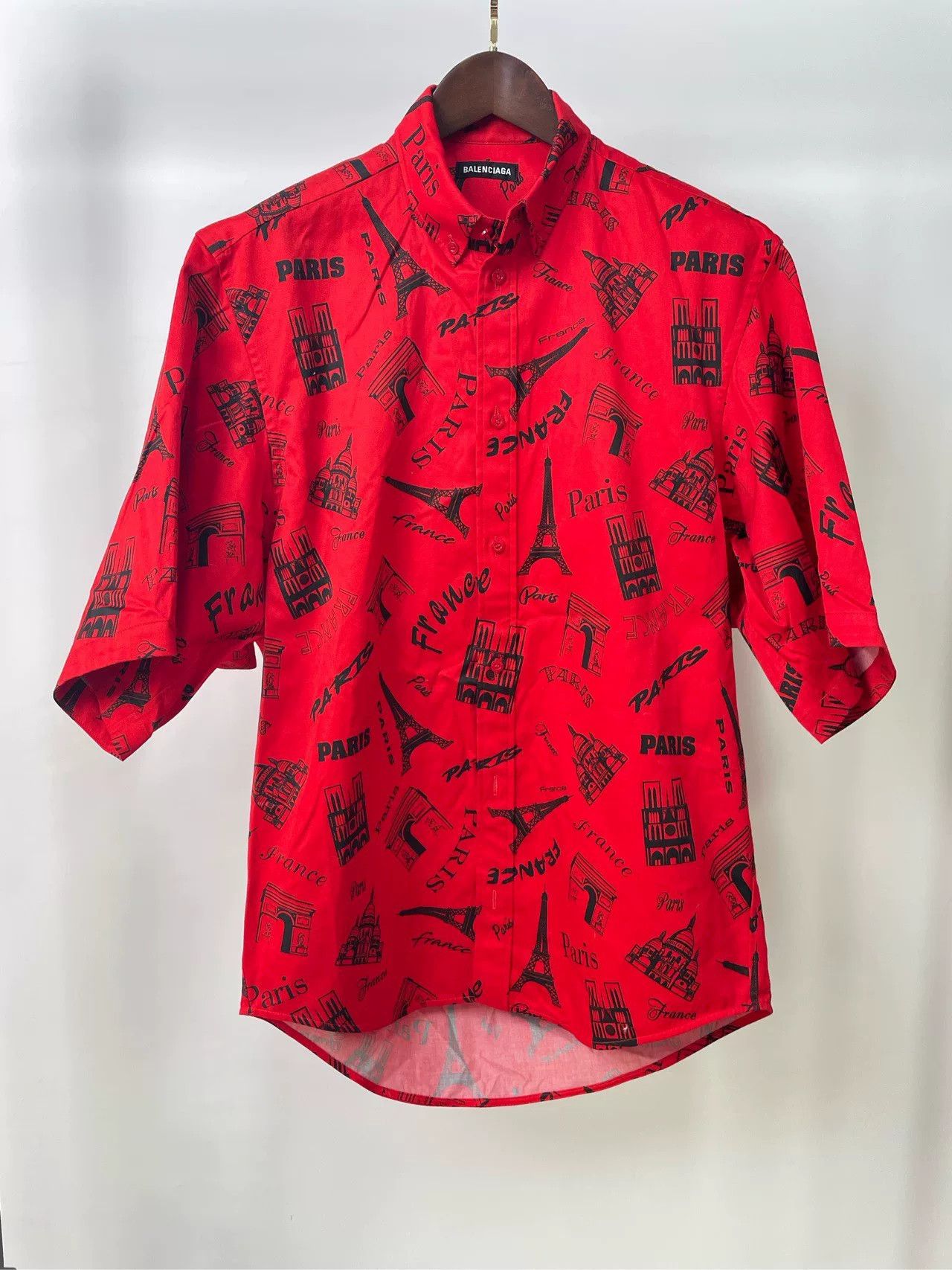 Balenciaga balenciaga red eiffel tower shirt Size US M / EU 48-50 / 2 - 1 Thumbnail
