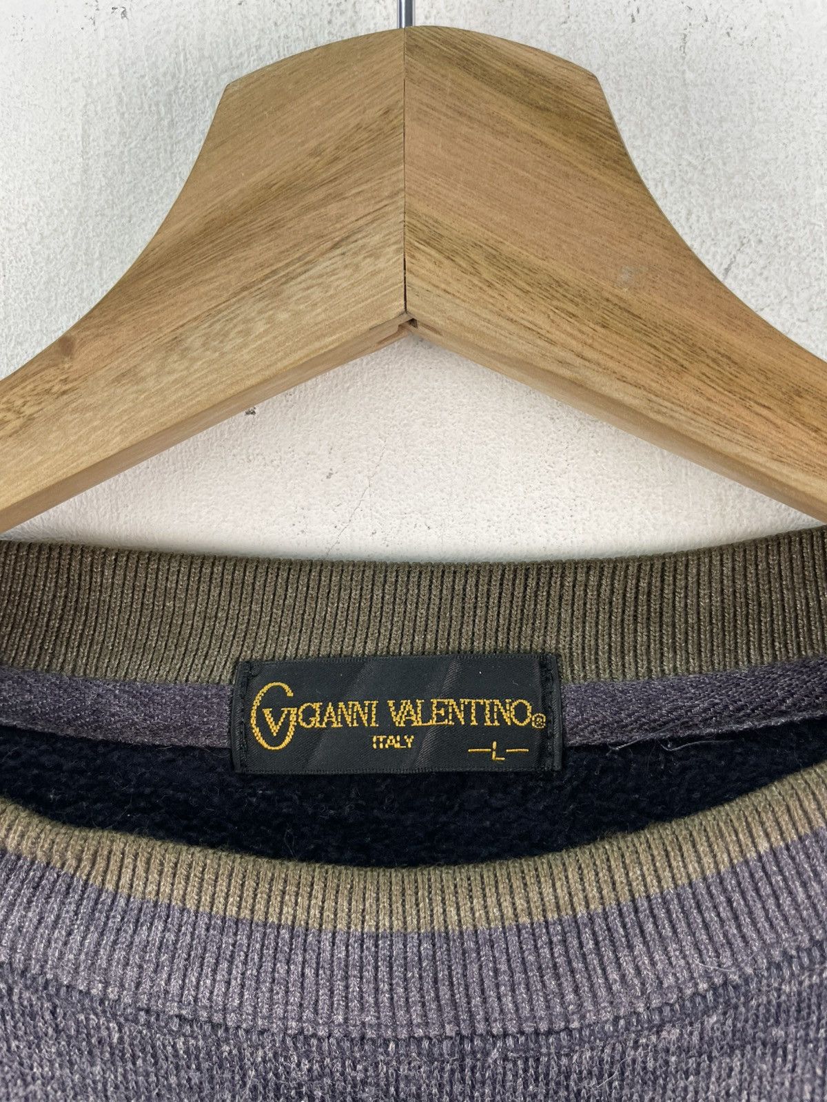 Valentino × Vintage Vintage Gianni Valentino Sweatshirt Half Jumper Boxy Baggy Size US L / EU 52-54 / 3 - 3 Thumbnail