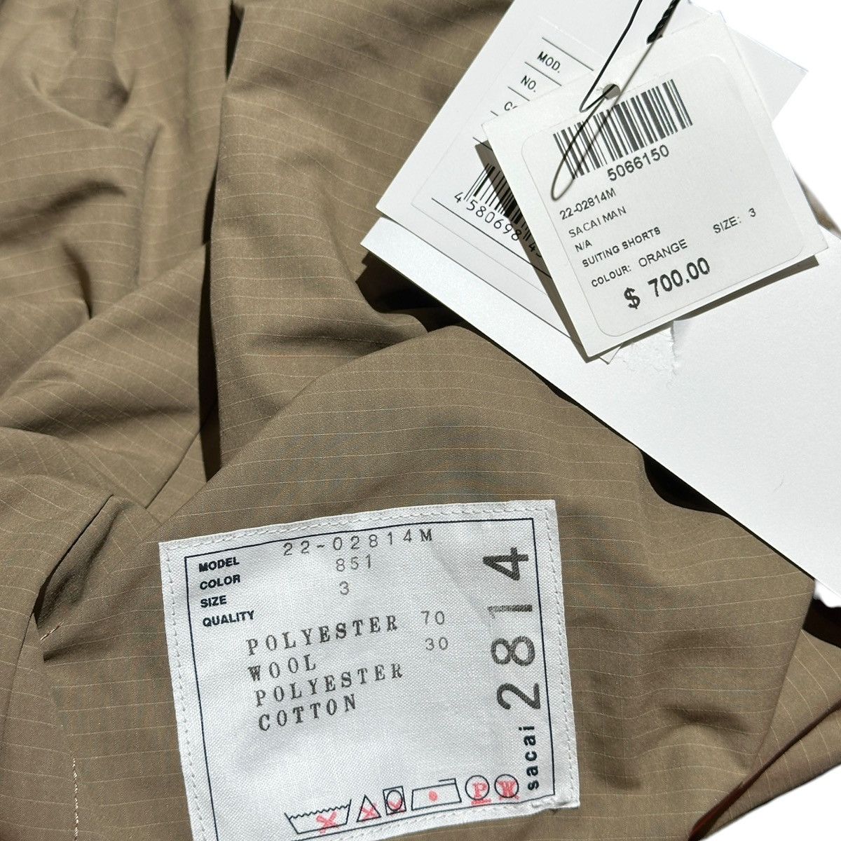 Sacai $700 Belted wide leg shorts Size US 34 / EU 50 - 3 Thumbnail