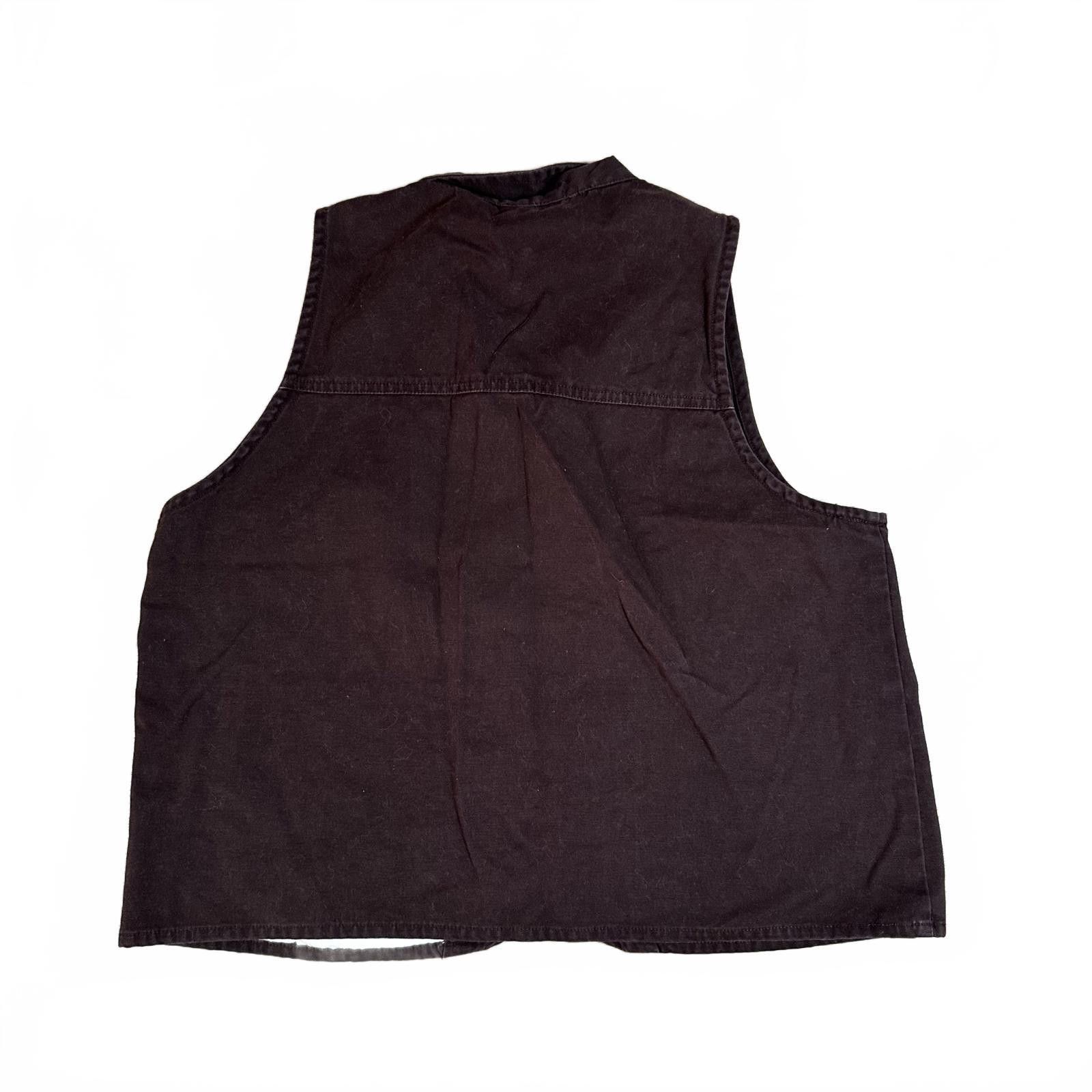 Ojardorf Ojai Womens Vest M Brown Cotton Button-Up Vintage Size M / US 6-8 / IT 42-44 - 2 Thumbnail