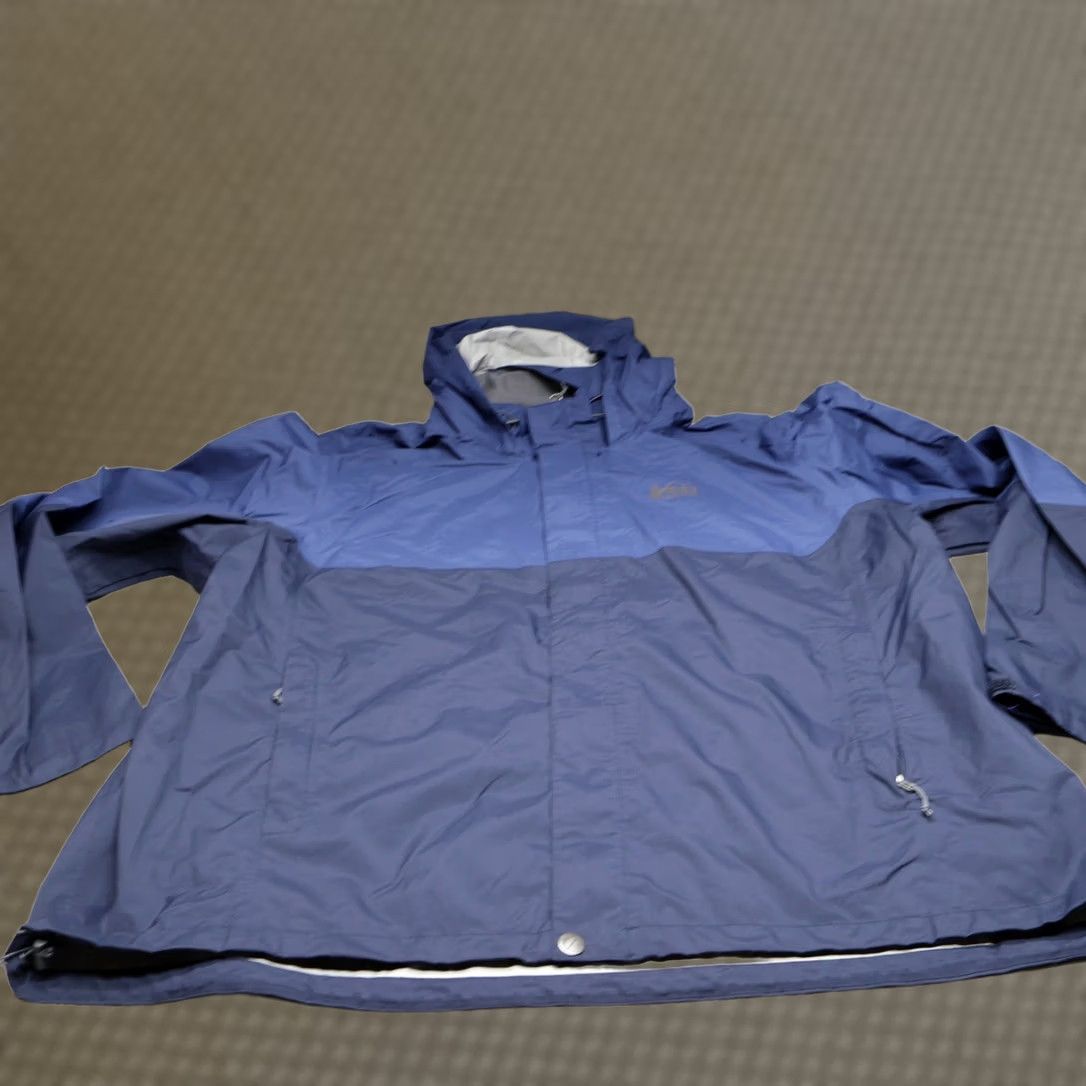 Vintage REI Coop Jacket Mens 3XL Blue Hooded Full Zip Light Wind Rain Outdoor Size US XXL / EU 58 / 5 - 1 Thumbnail