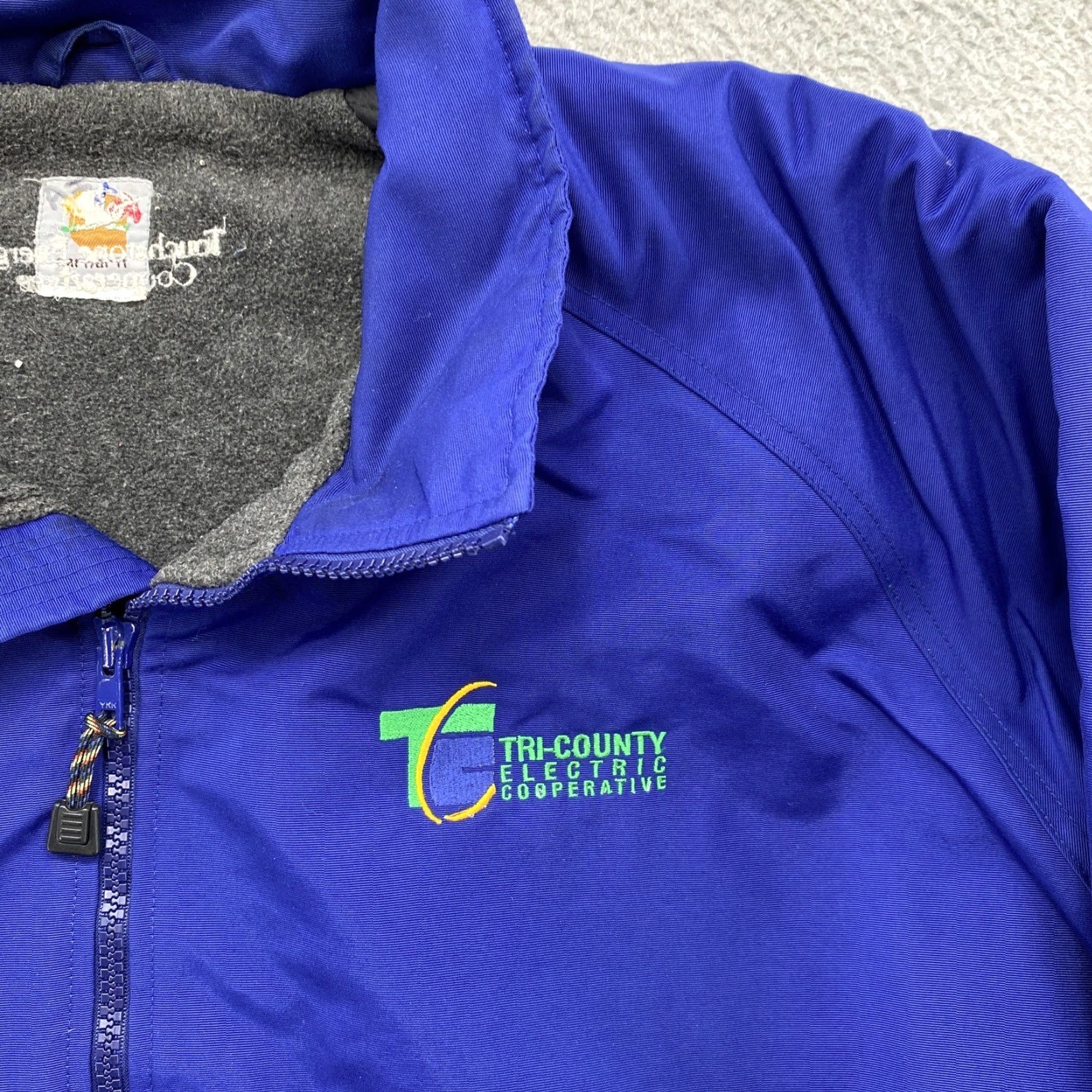 Carhartt Carhartt Jacket 2XL Insulated Full Zip Nylon Blue Touchstone Energy Coat Mens Outdoors Workwear Pockets Lined Waterproof Breathable Logo Adjustable Size US XXL / EU 58 / 5 - 2 Thumbnail