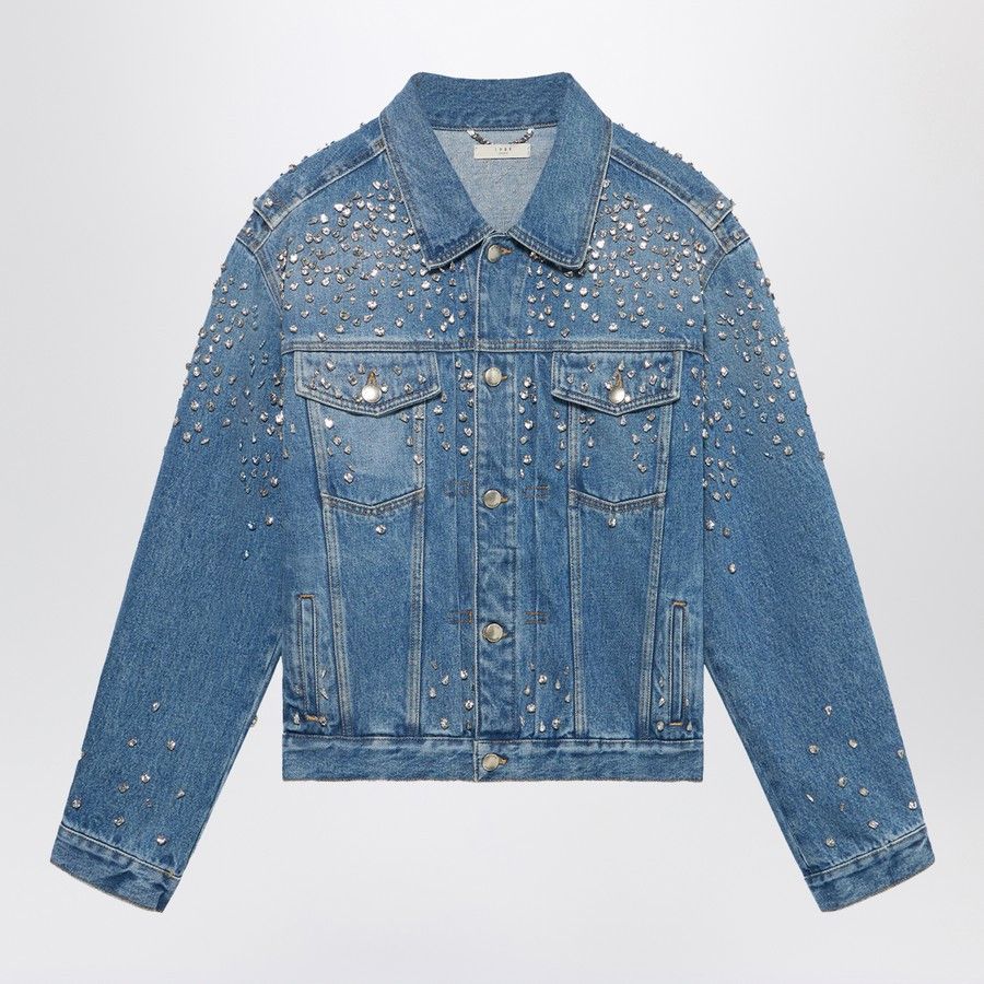1989 STUDIO o1d2blof1124 Crystals Denim Jacket in Blue Size US S / EU 44-46 / 1 - 1 Thumbnail