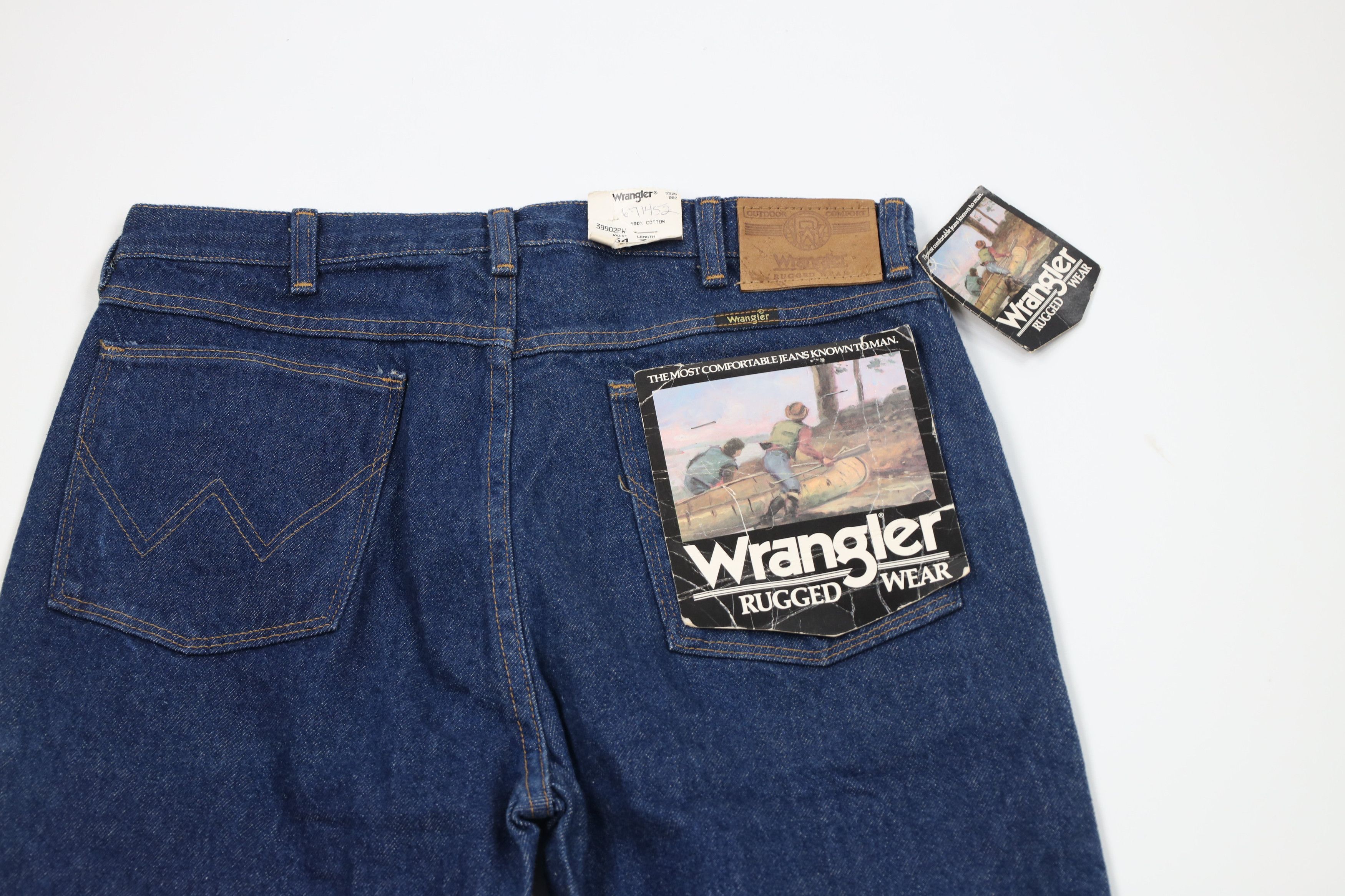 Wrangler Deadstock Vintage 90s Wrangler Denim Jeans Indigo Blue USA Size US 34 / EU 50 - 10 Thumbnail
