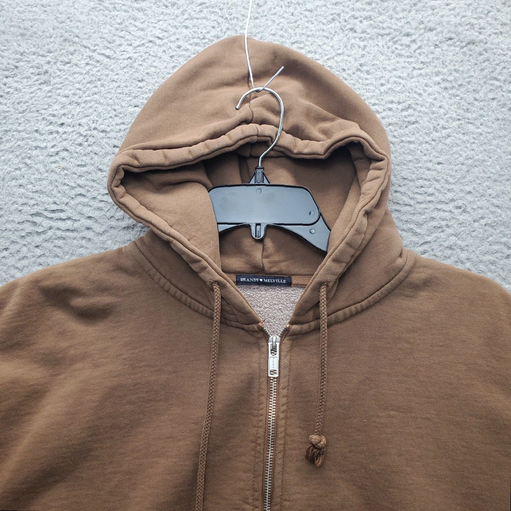 Brandy Melville Brandy Melville Hoodie Womens XL Brown Fleece Lined Relaxed Pouch Pocket Full Zip Hoodie Womens XL Brown Brandy Melville Size XL / US 12-14 / IT 48-50 - 8 Thumbnail