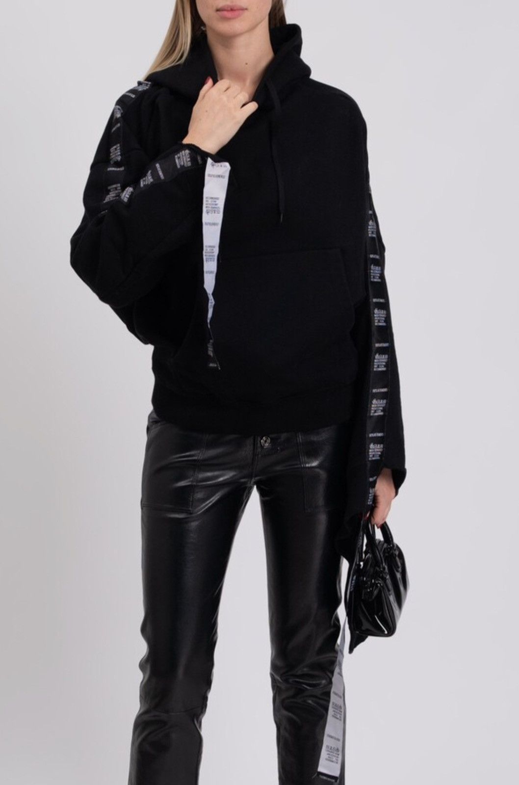 vetements hooded sweatshirt with ribbons