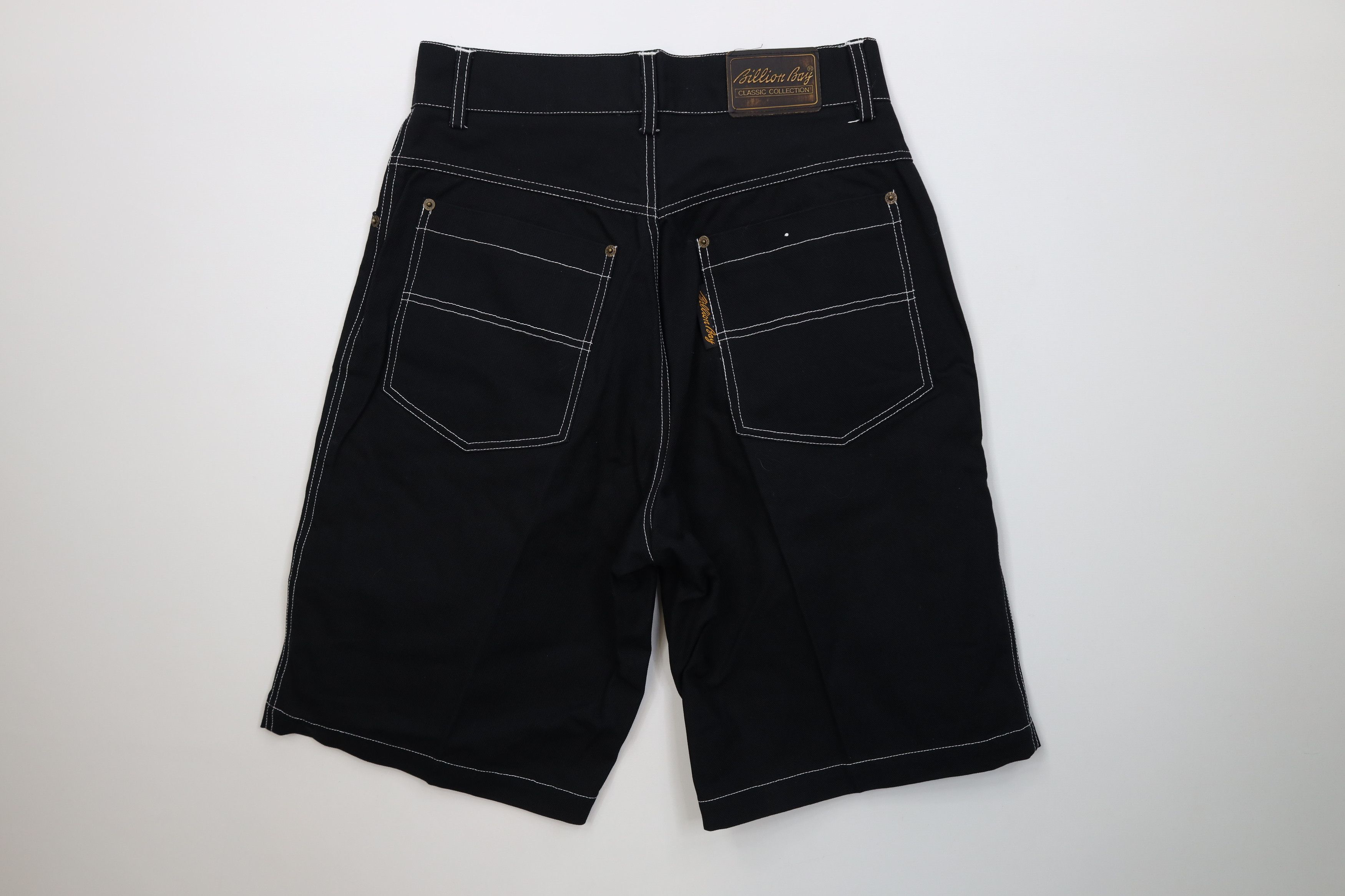 Vintage Vintage 90s Streetwear Canvas Baggy Fit Shorts Black Cotton Size US 30 / EU 46 - 8 Thumbnail