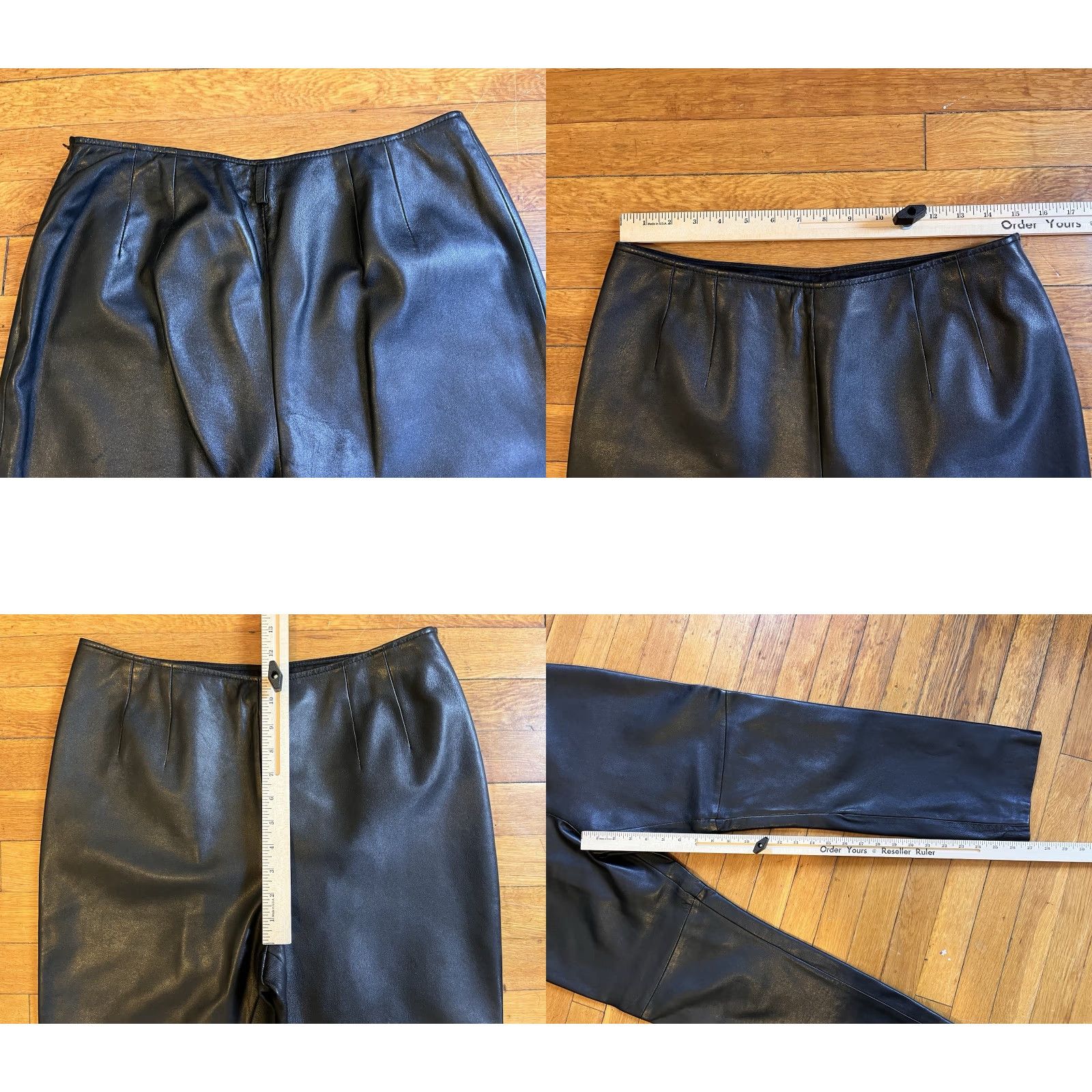 Vintage VINTAGE Worth Leather Pants Women’s 12 Black Size 34" / US 12 / IT 48 - 8 Thumbnail