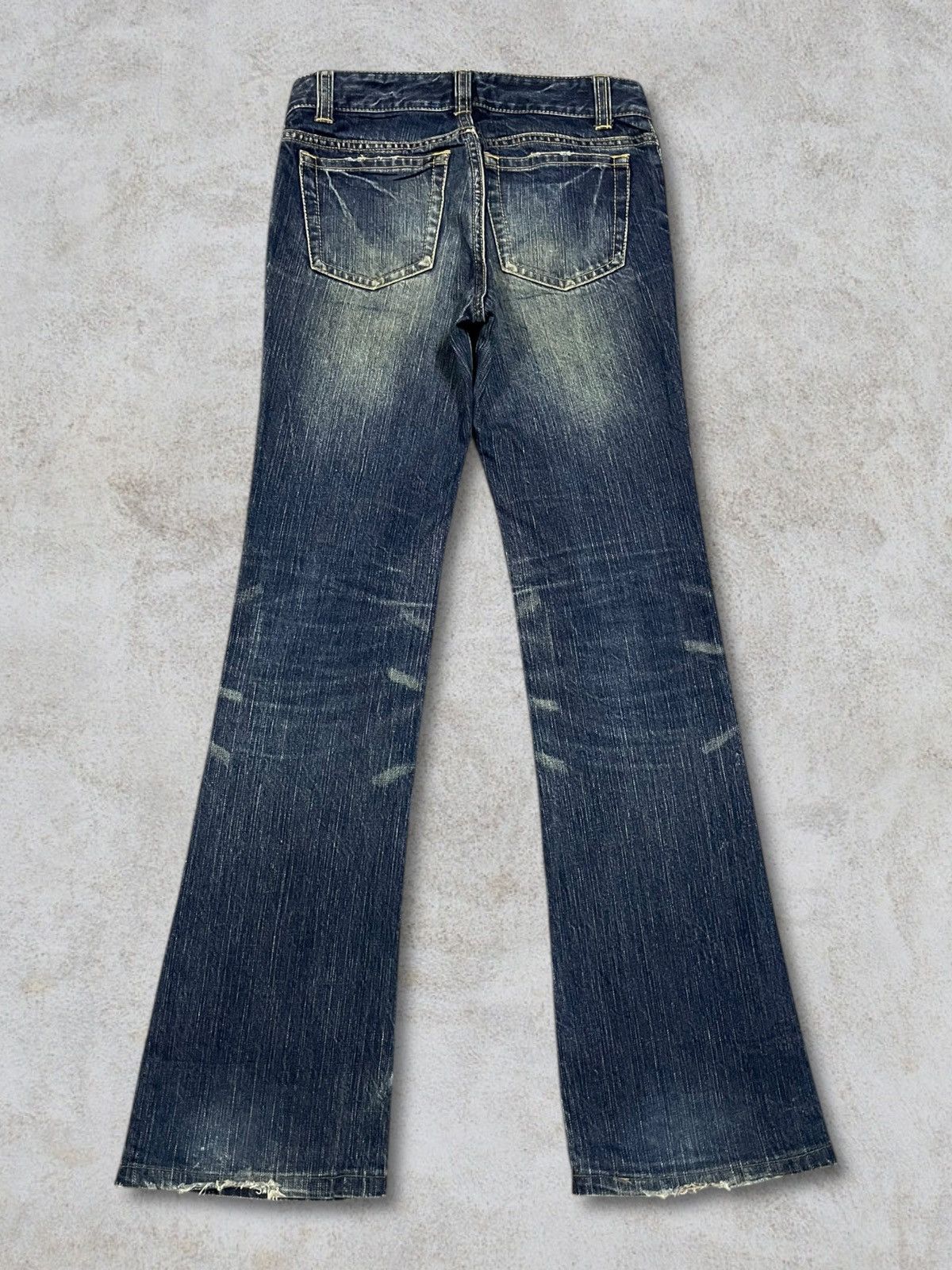 Hysteric Glamour Vintage Japanese Women’s Blue Wash Distressed Bootcut Jeans Size 27" / US 4 / IT 40 - 3 Thumbnail