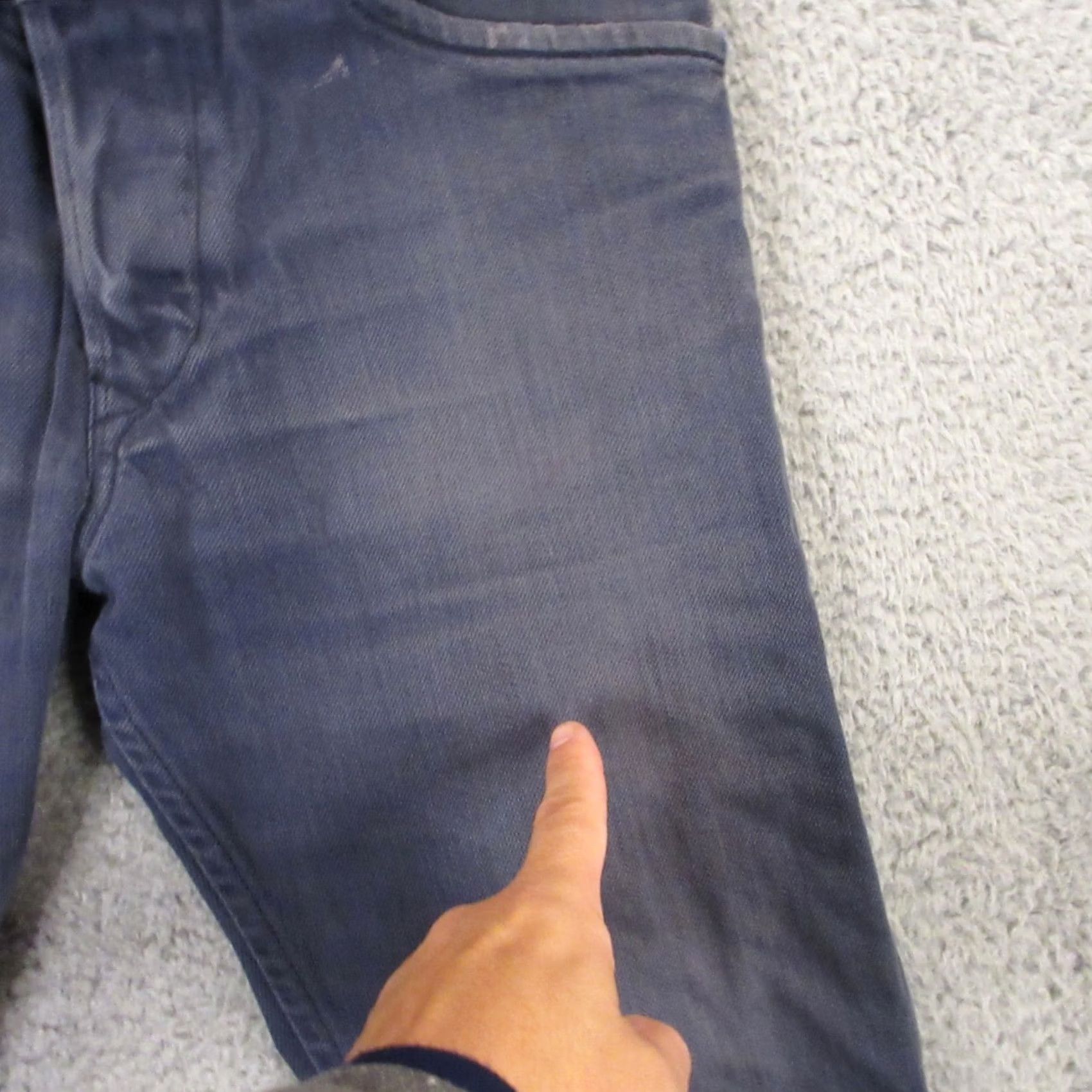 Diesel Diesel Darron Jeans Slim Tapered Regular 30x28 Blue Denim Mens 5-Pocket Belt Loops Inseam 28" Hemmed Dark Wash Denim Jeans Size US 30 / EU 46 - 3 Thumbnail