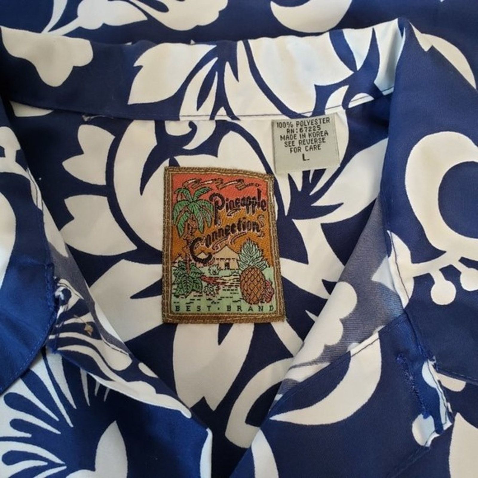 Pineapple Connection Pineapple Connection Hawaiian Floral Button Casual Shirt L Size US L / EU 52-54 / 3 - 5 Thumbnail