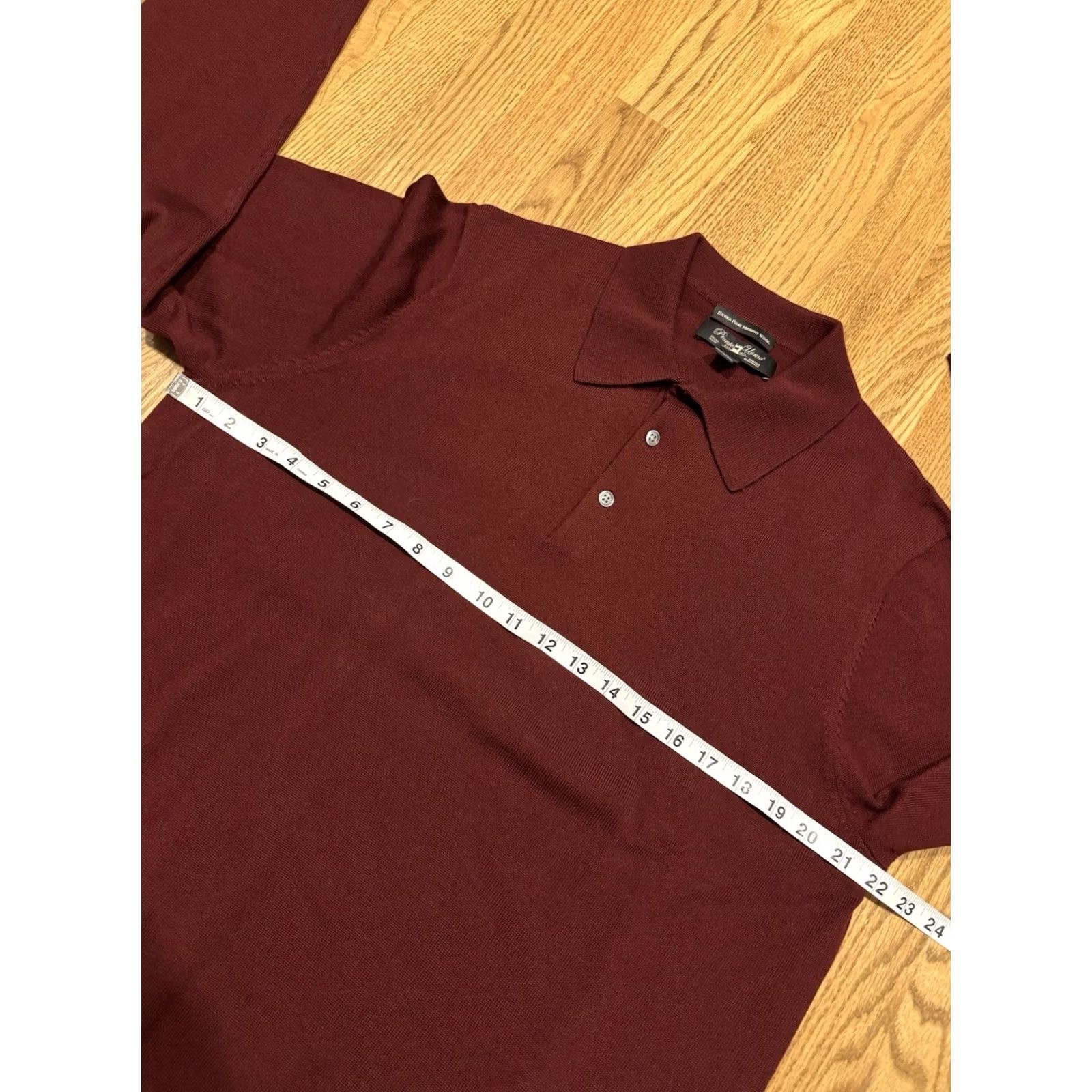 Pronto Uomo Pronto Uomo Merino Wool Knit Polo Sweater Men’s XXL Pullover Maroon Red Size US XXL / EU 58 / 5 - 6 Thumbnail