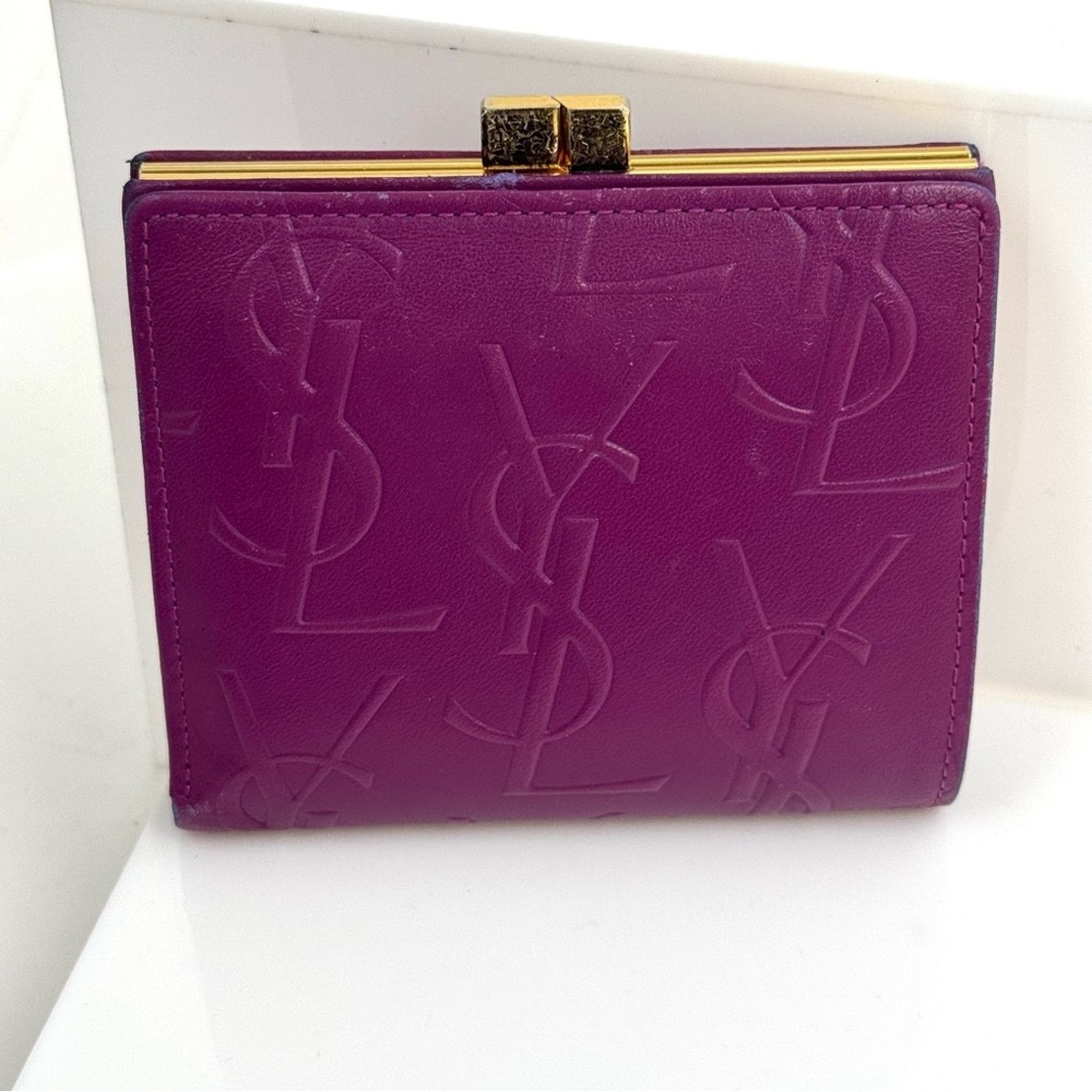 Yves Saint Laurent Purple Small Women's Wallet