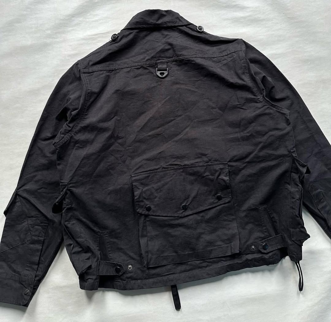 Japanese Brand A.Blue Garments Tenkara Shirt Nylon Wax Jacket Black Size US M / EU 48-50 / 2 - 6 Thumbnail