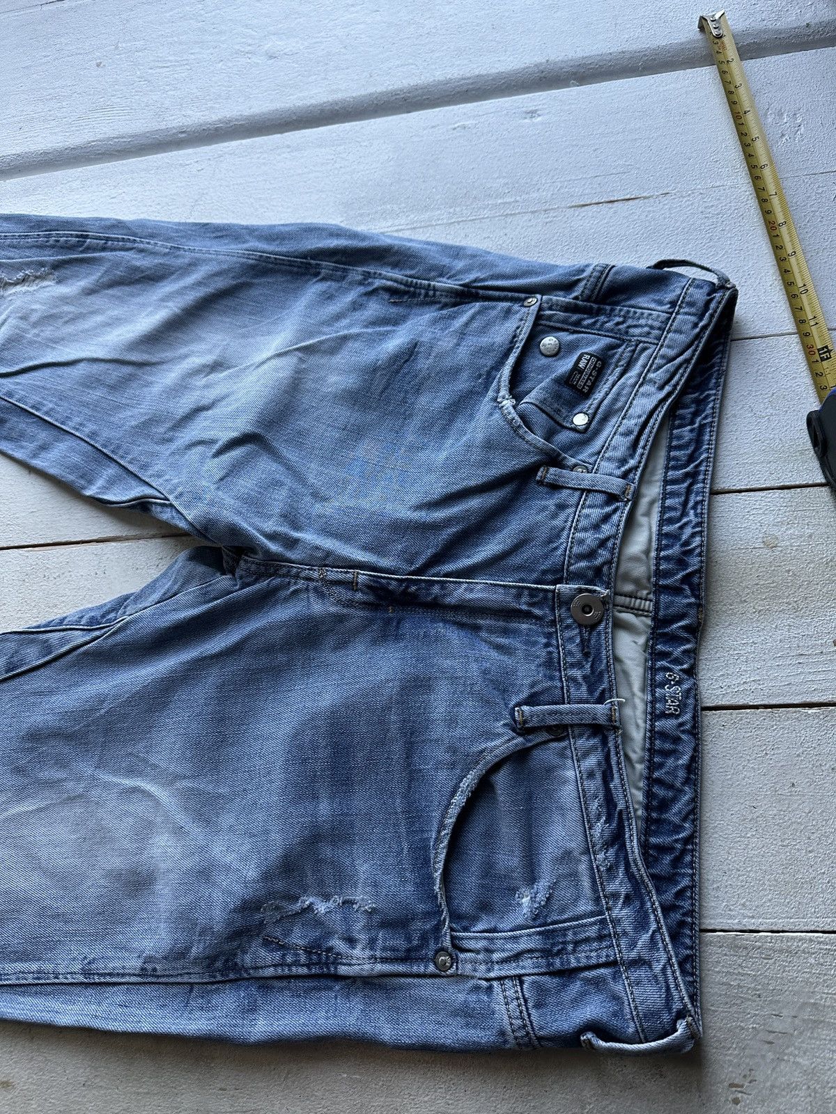 G-Star VNTG🚨96 G STAR RAW Jeans AVANT GARDE Washed Denim y2k 3301 Size 36" / US 14 / IT 50 - 2 Thumbnail