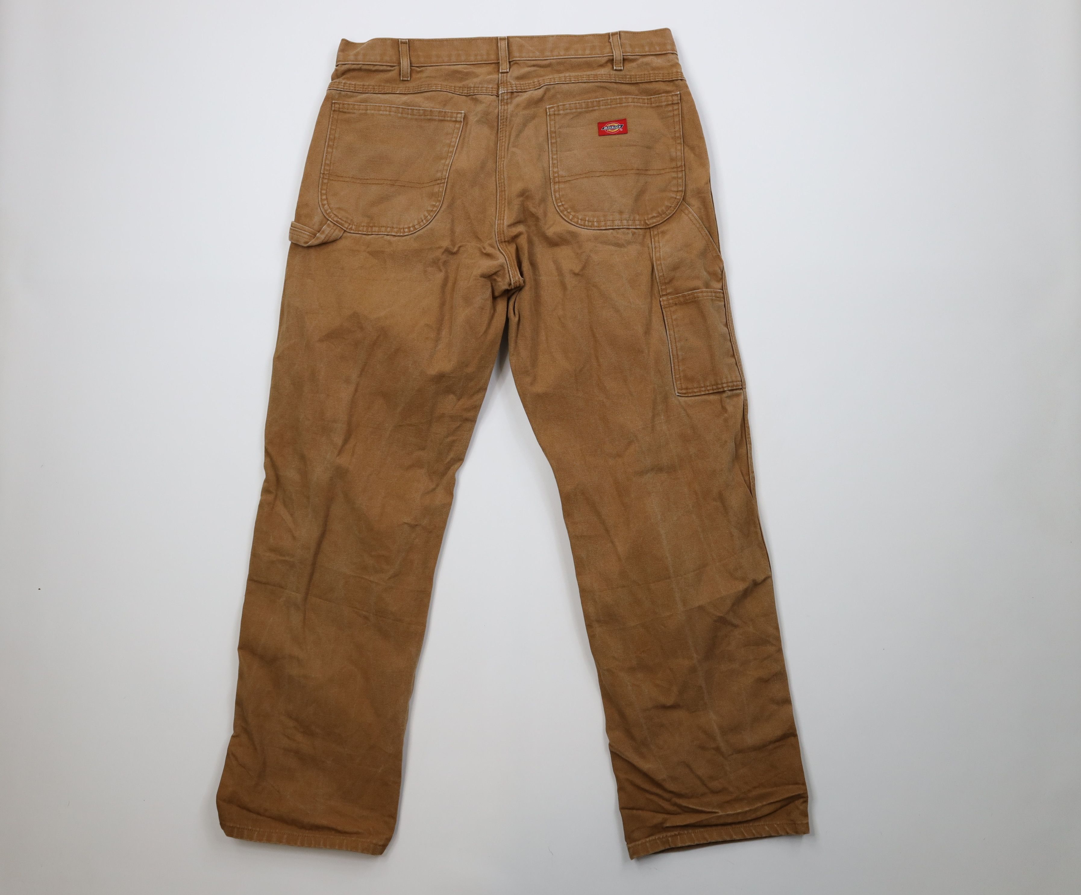 Dickies Vintage Y2K Dickies Canvas Wide Leg Dungaree Pants Brown Size US 36 / EU 52 - 10 Thumbnail