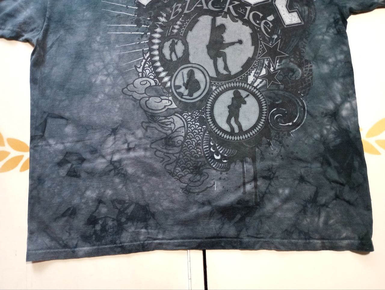 AC/DC × Band Tees × Liquid Blue Liquid Blue Black Shadow AC/DC Black Ice Tie-Dye T-Shirt Size US XL / EU 56 / 4 - 5 Thumbnail