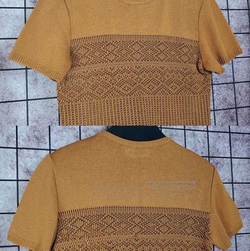 Yves Saint Laurent YSL Summer Brown Knit Short-Sleeve Top . Size M / US 6-8 / IT 42-44 - 2 Thumbnail
