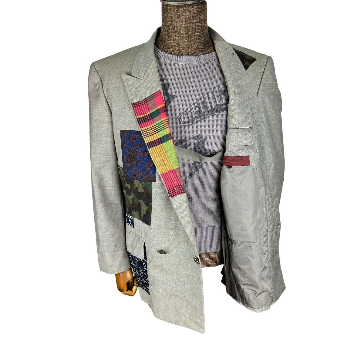 Comme des Garcons ☀️CDG HOMME DEUX FW1992 PATCHWORK BLAZER LIKE JUNYA WATANABE Size US S / EU 44-46 / 1 - 3 Thumbnail