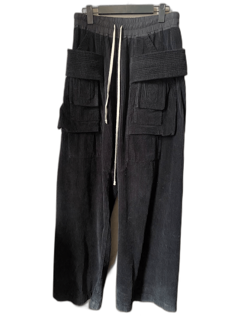 Rick Owens Wide-Leg Corduroy Cargo Pants