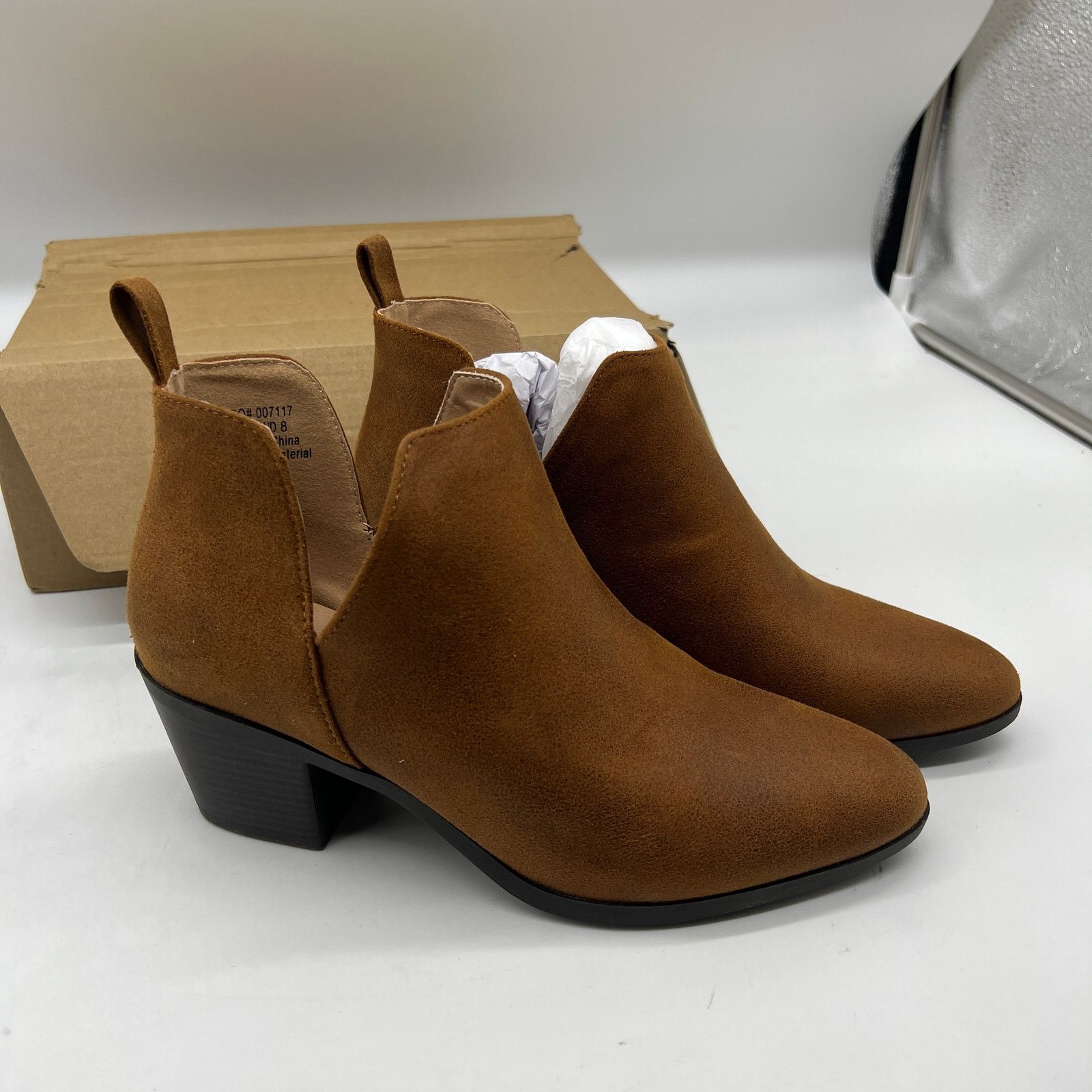 Other Journee Collection Womens Ankle Heel Booties Brown Size 8WD Size US 8 / IT 38 - 3 Thumbnail