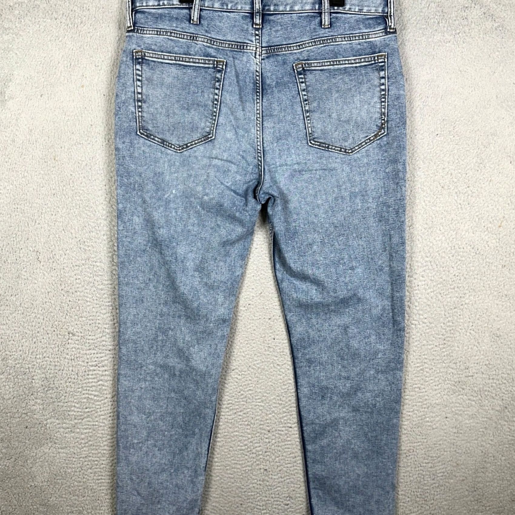 Banana Republic Banana Republic Travel Jean Slim Fit Mens 38X32 Blue Denim Stretch Acid Wash Five-Pocket Casual Everyday All Season Mens Size US 38 / EU 54 - 2 Thumbnail