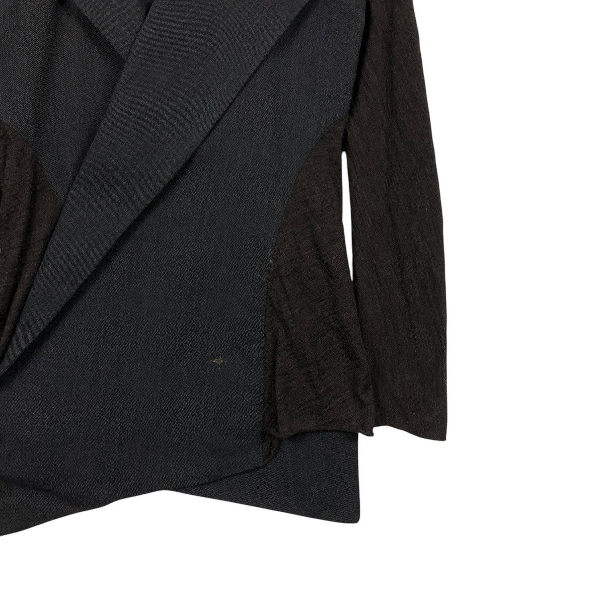Yohji Yamamoto VINTAGE DOUBLE COLLAR JACKET ASYMMETRICAL DESIGN RICH BLACK Size M / US 6-8 / IT 42-44 - 6 Thumbnail