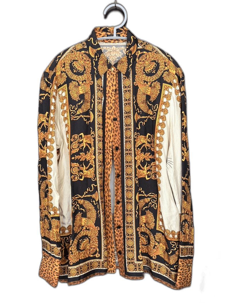 Versace Versace Printed Long Sleeve Shirt - dmc Size M / US 6-8 / IT 42-44 - 1 Thumbnail