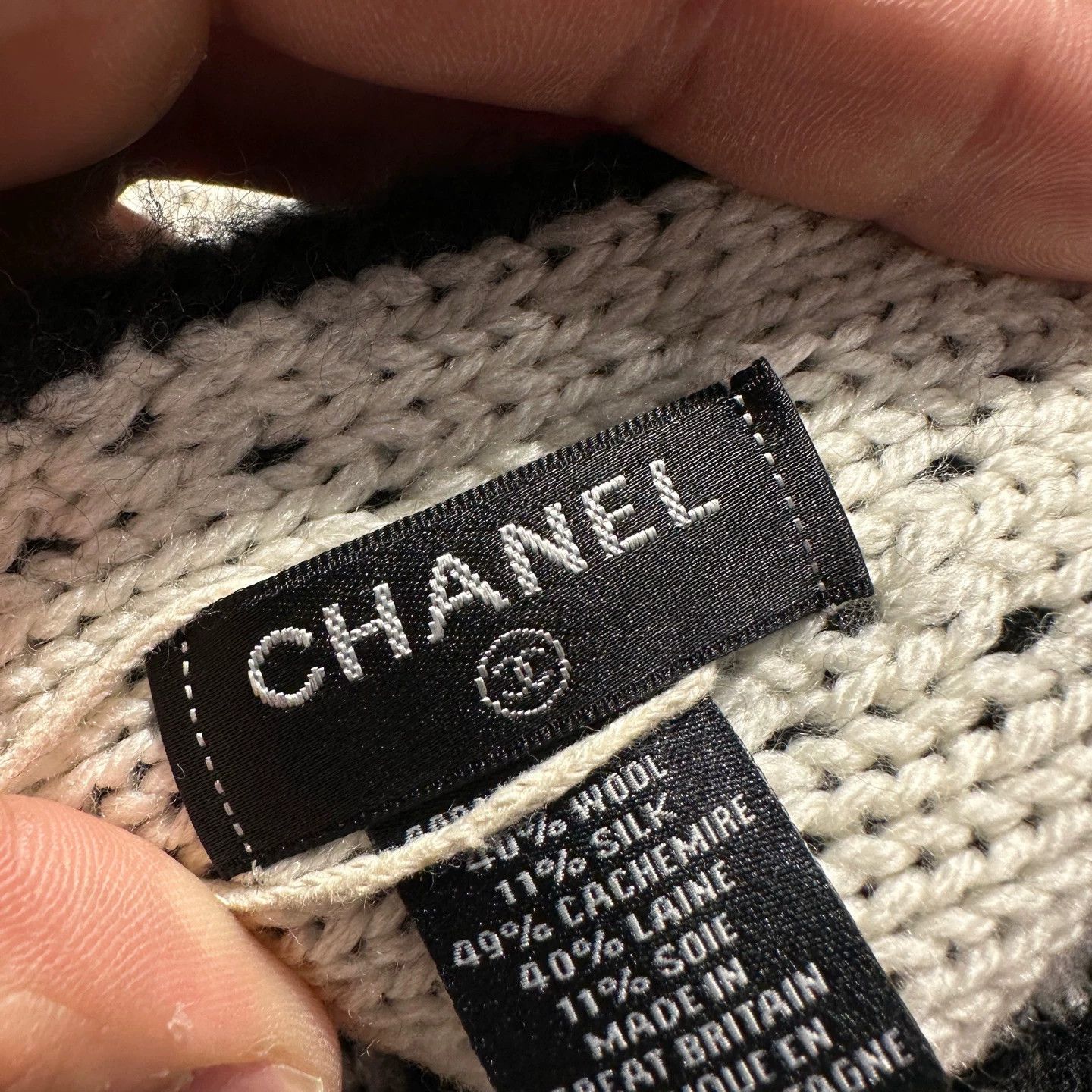 Chanel Chanel feb370 letter logo cashmere scarf Size ONE SIZE - 3 Thumbnail