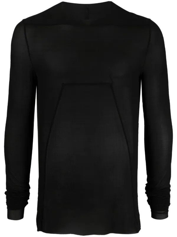 Rick Owens o1y0325 Crewneck T-Shirt in Black Size US L / EU 52-54 / 3 - 1 Thumbnail