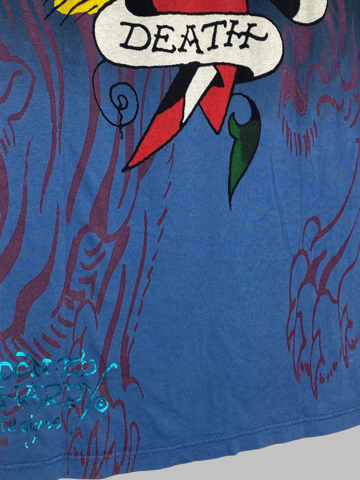 Ed Hardy 🔥 Y2K ED HARDY TIGER TEE TATTOO GRAPHIC CHRISTIAN AUDIGIER Size XS / US 0-2 / IT 36-38 - 8 Thumbnail