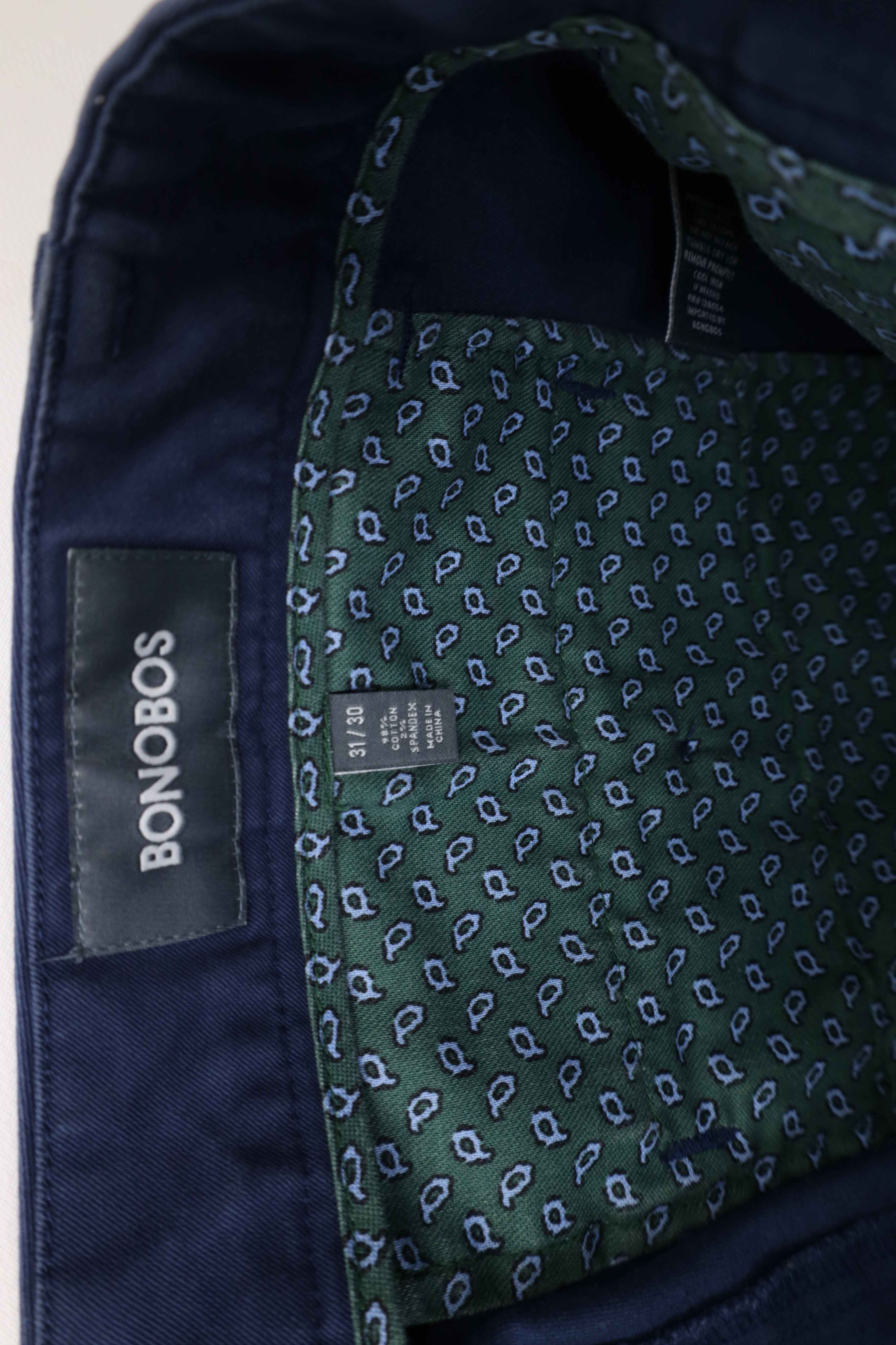 Bonobos × Vintage Bonobos Distressed Straight Leg Chino Pants Trousers Blue Size US 31 - 9 Thumbnail