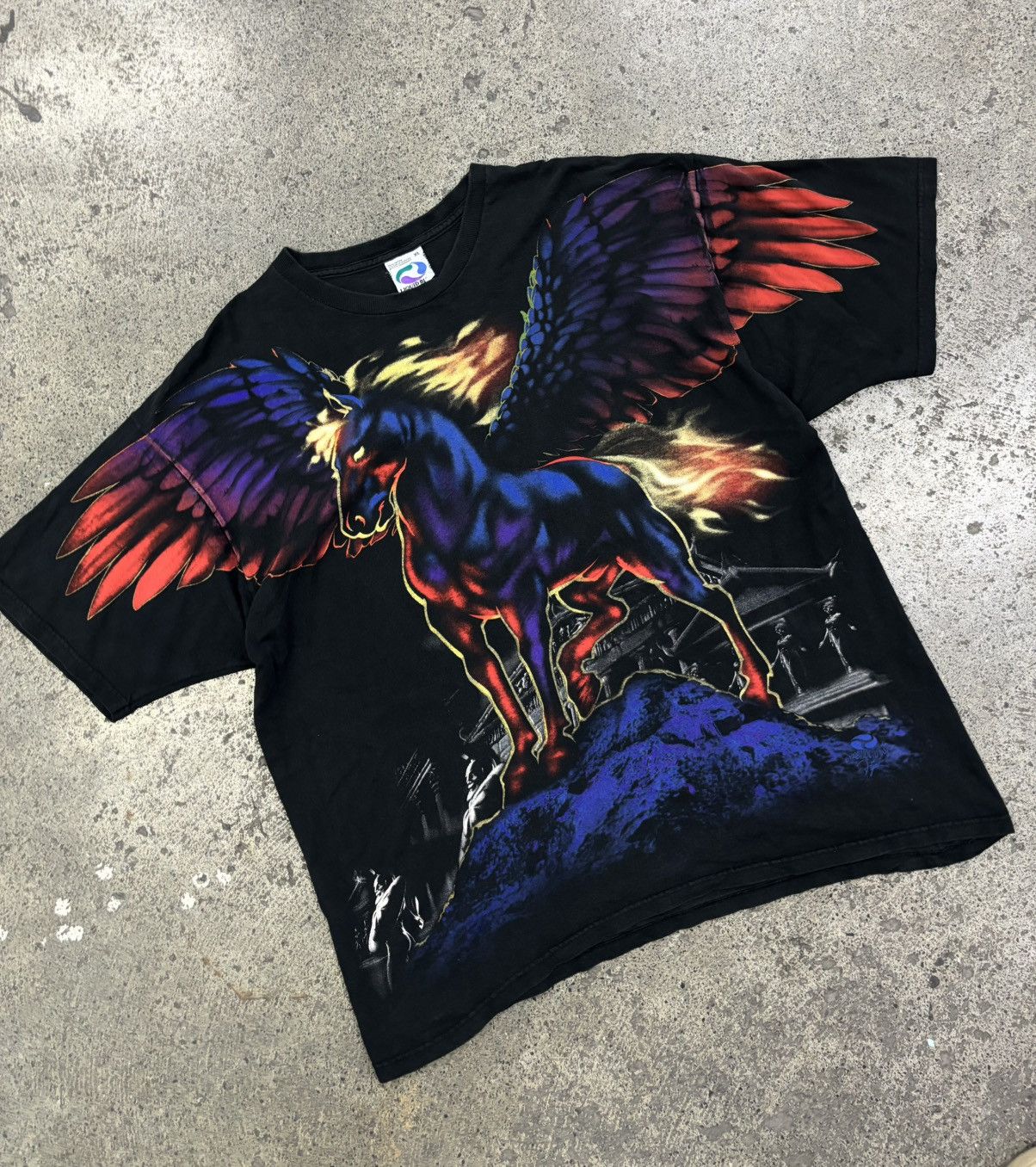 Liquid Blue Liquid Blue Pegasus All Over Print Vintage Rare 90s Size US XL / EU 56 / 4 - 3 Thumbnail