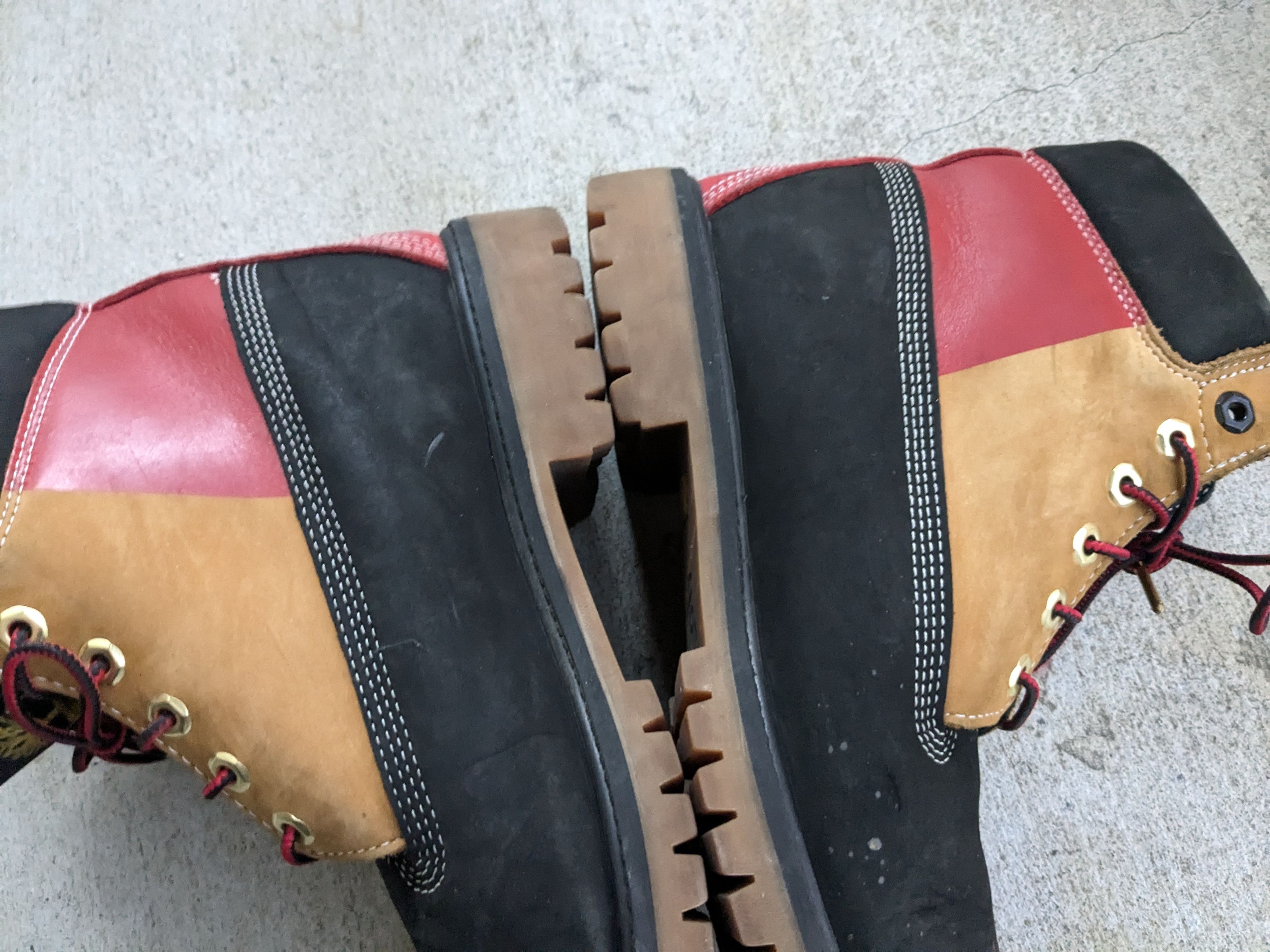 Other Timberland Boots Wheat Red Black 10 M Suede Combat Size US 10 / EU 43 - 11 Thumbnail