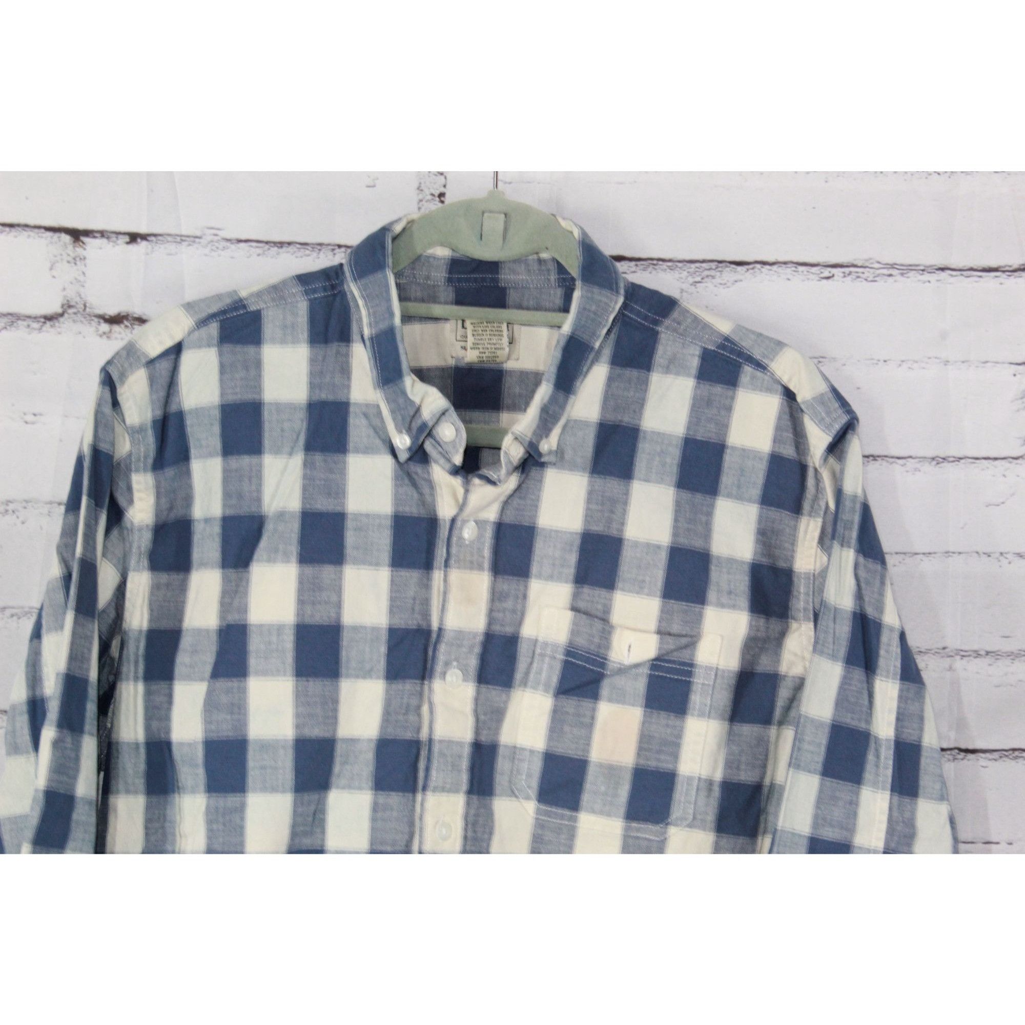 L.L. Bean LL Bean Men's Comfort Stretch Chambray Shirt Blue Plaid Size US L / EU 52-54 / 3 - 3 Thumbnail