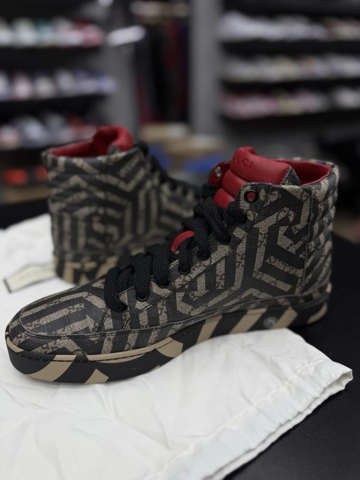 Gucci Authentic Gucci GG Monogram Logo Leather Sneakers 7.5G/8US Size US 8 / EU 41 - 10 Thumbnail