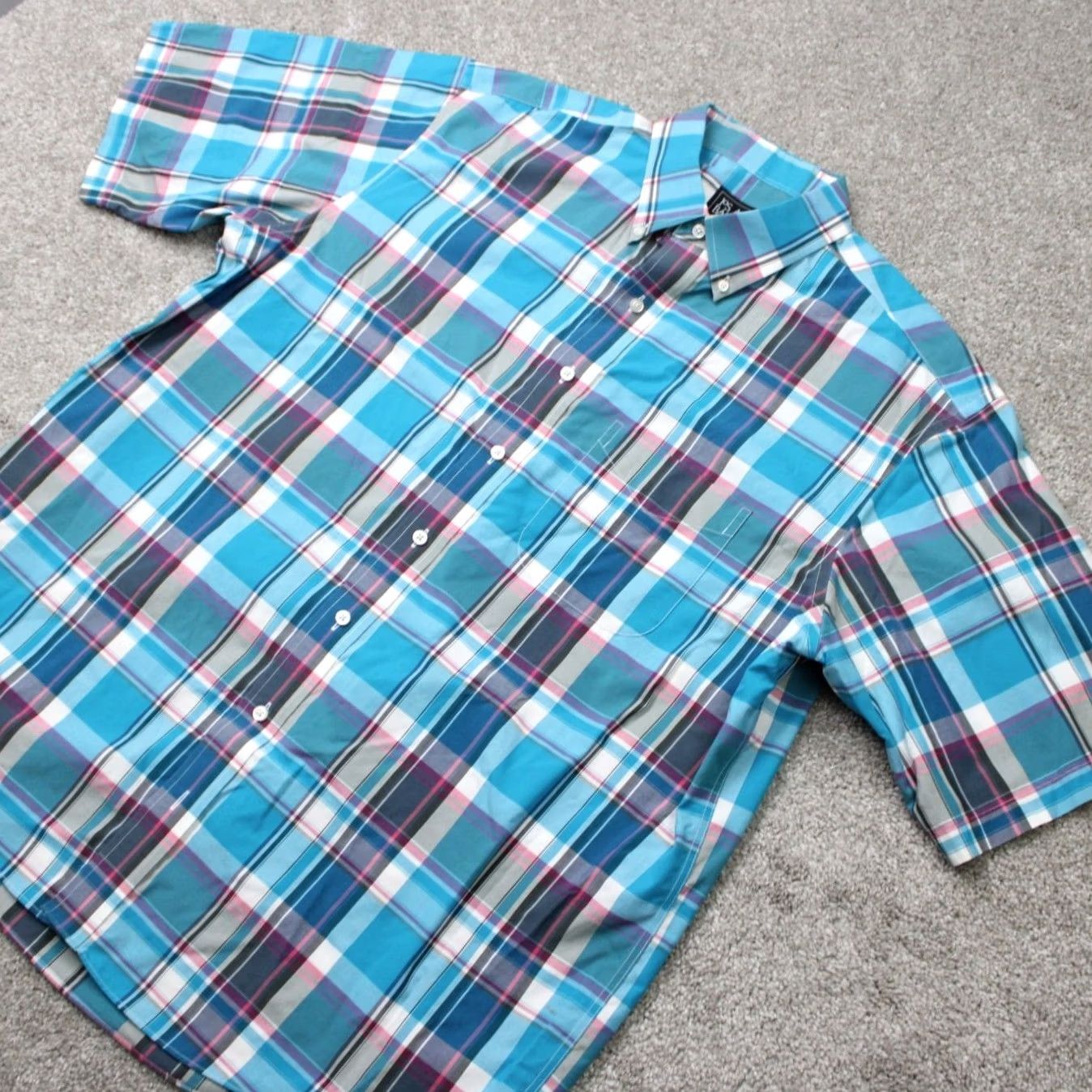 Jos. A. Bank Jos. A. Bank Traveler Shirt Mens XL Blue 100% Cotton Short Sleeve Button Down Size US XL / EU 56 / 4 - 4 Thumbnail