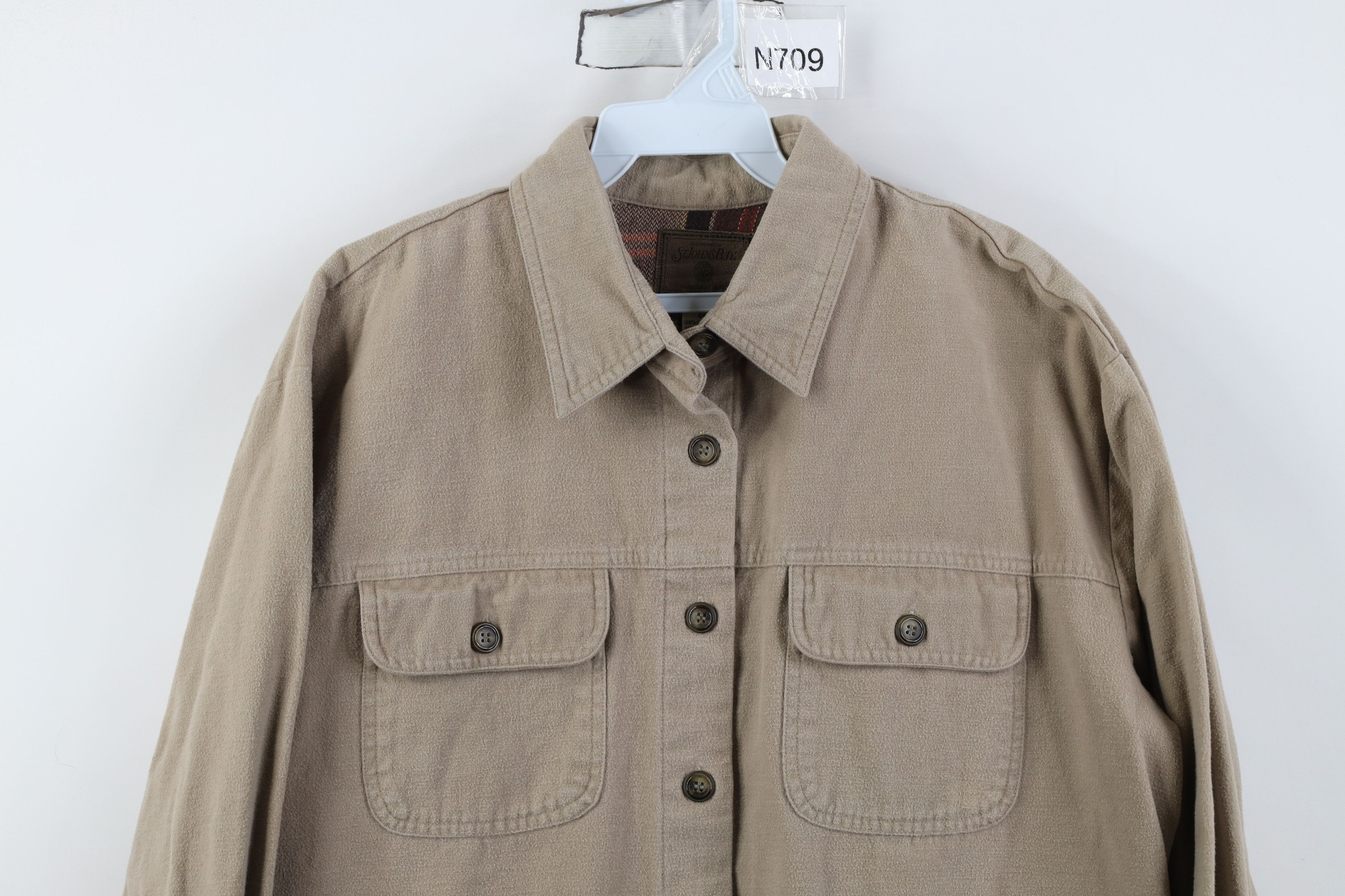 Vintage Vintage 90s Streetwear Chamois Cloth Button Shirt Size L / US 10 / IT 46 - 2 Thumbnail