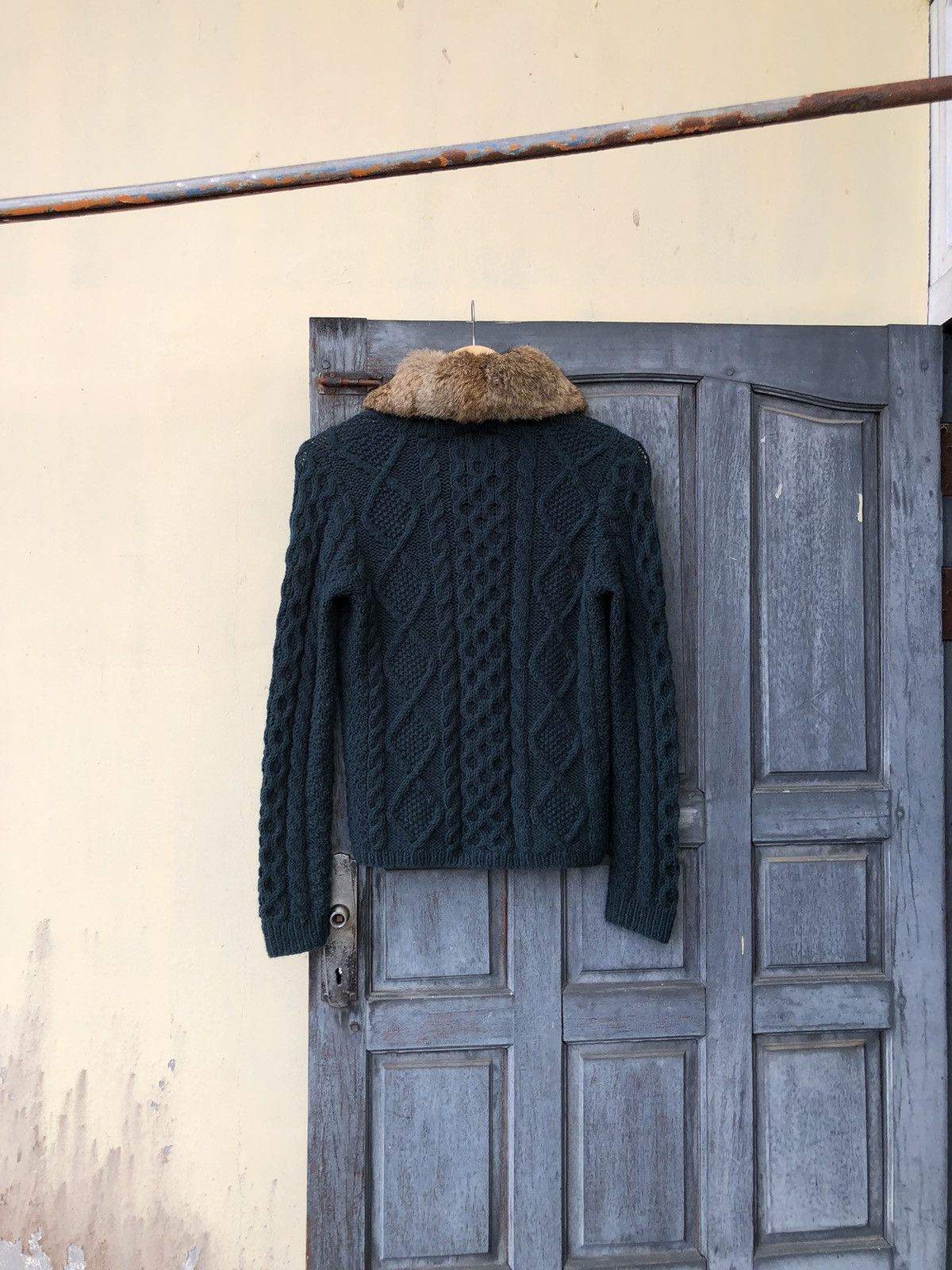 Japanese Brand Kumikyoku Japanese Cable Knit Rabbit Fur Good Condition Size M / US 6-8 / IT 42-44 - 14 Thumbnail