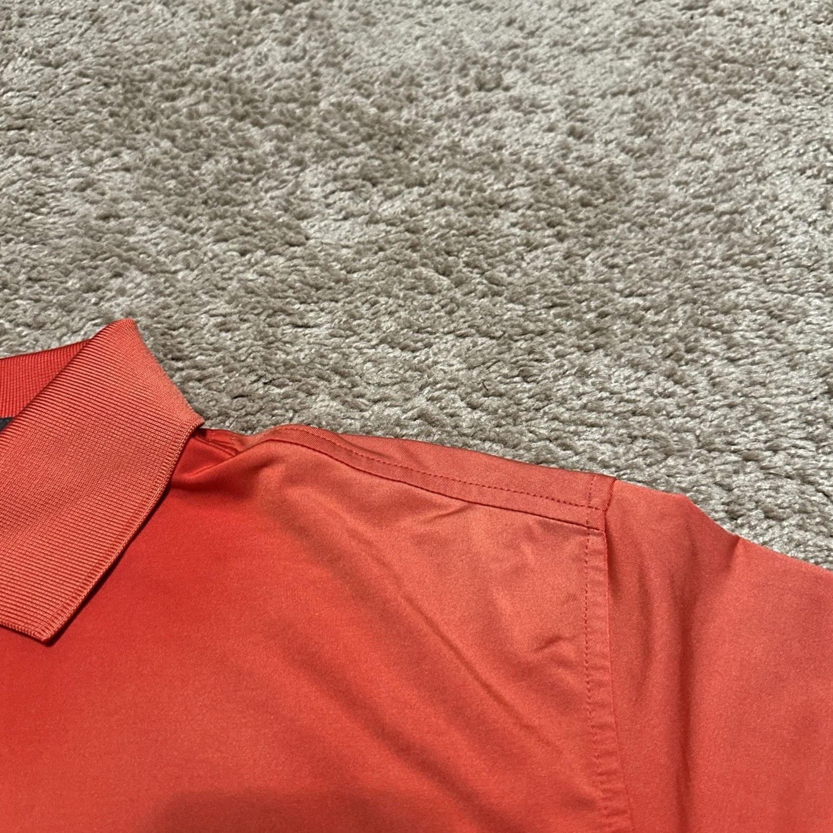 Footjoy FootJoy Mickey Mouse Polo Shirt Mens Medium Golf Breathable Collared Orange Polyester Embroidered Logo Striped Short Sleeve 9 M Size US M / EU 48-50 / 2 - 4 Thumbnail
